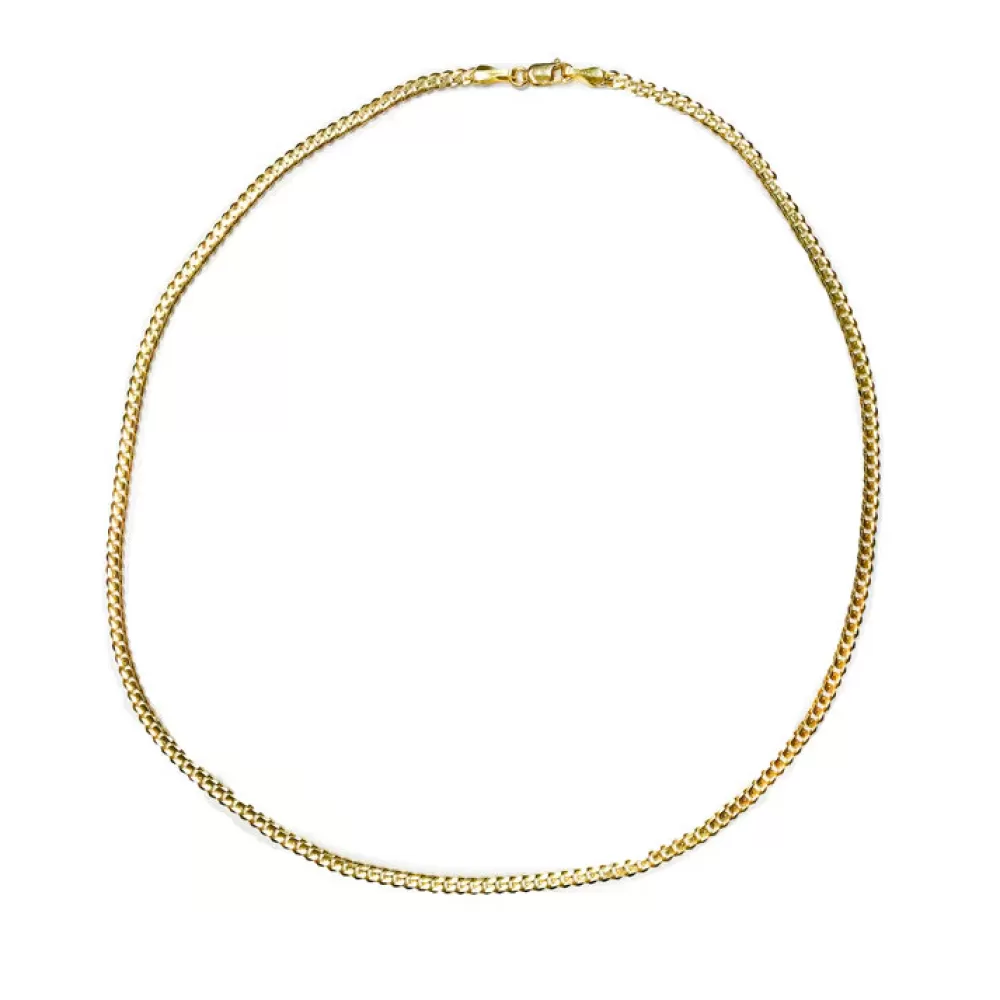 Cadena Curb Clásica en Oro Amarillo 14K - Diseño Exclusivo de Kate Alexandra para Colgantes Elegantes