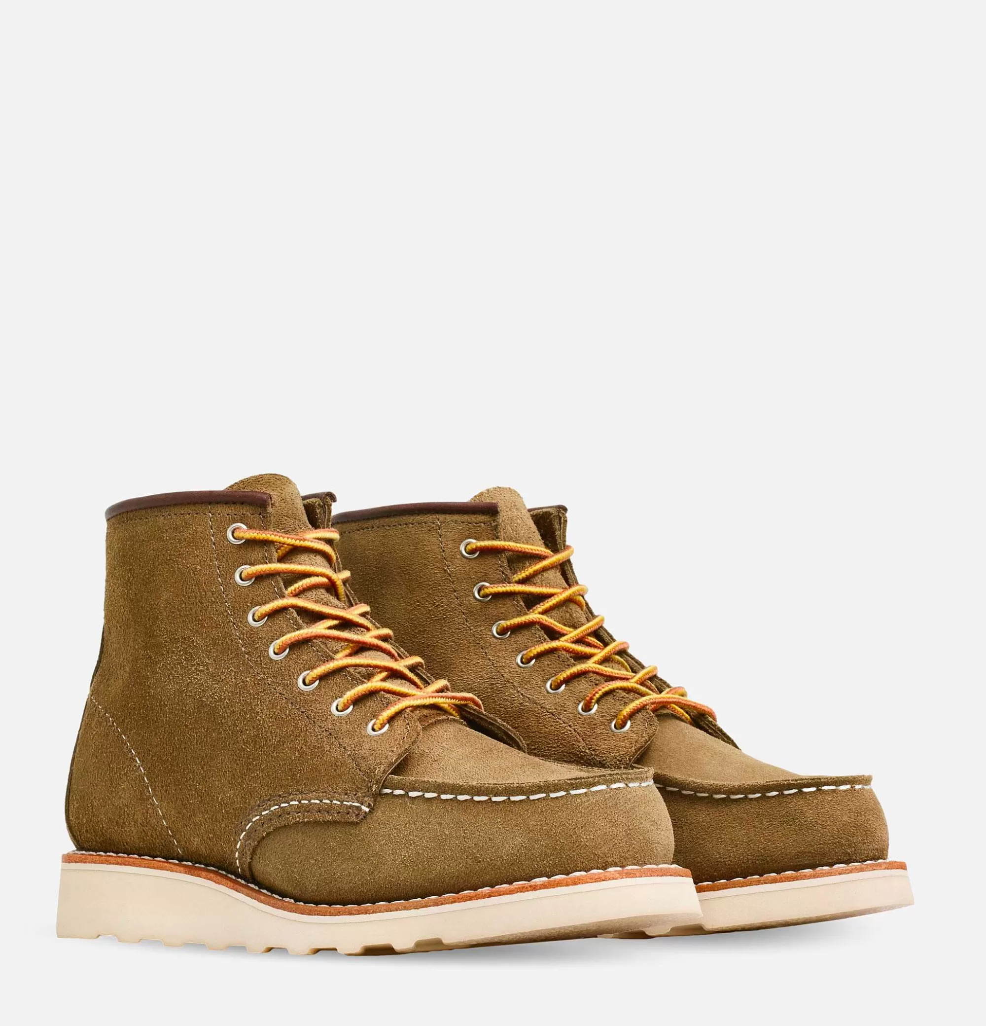 Botas de Trabajo Red Wing para Mujer - Modelo 3377 Punta Mocasín en Oliva, Calzado Resistente con Estilo Duradero