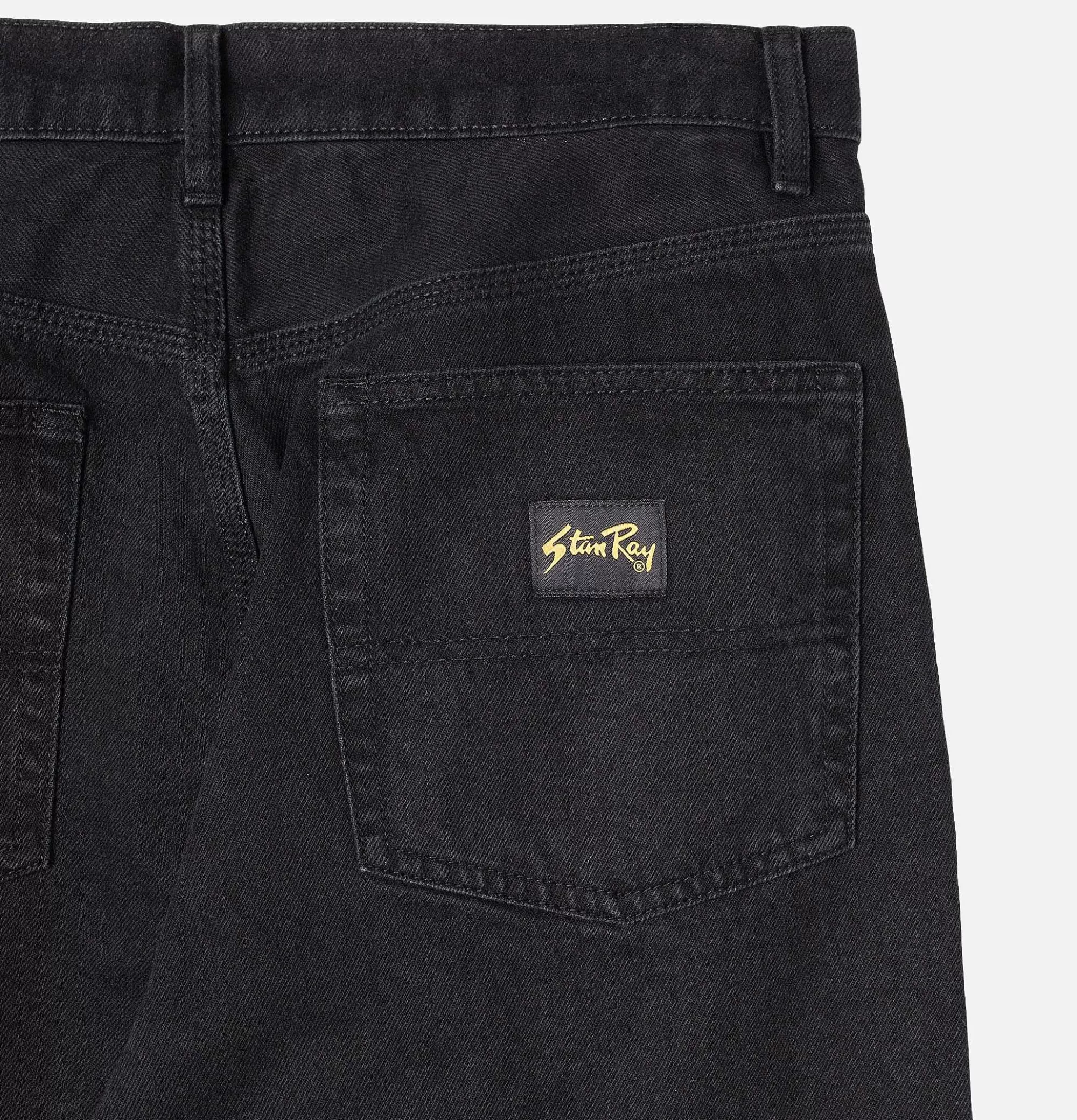 Pantalones de Trabajo Urbanos STAN RAY - Jeans con 5 Bolsillos en Negro Desgastado, Diseño Resistente para Uso Diario