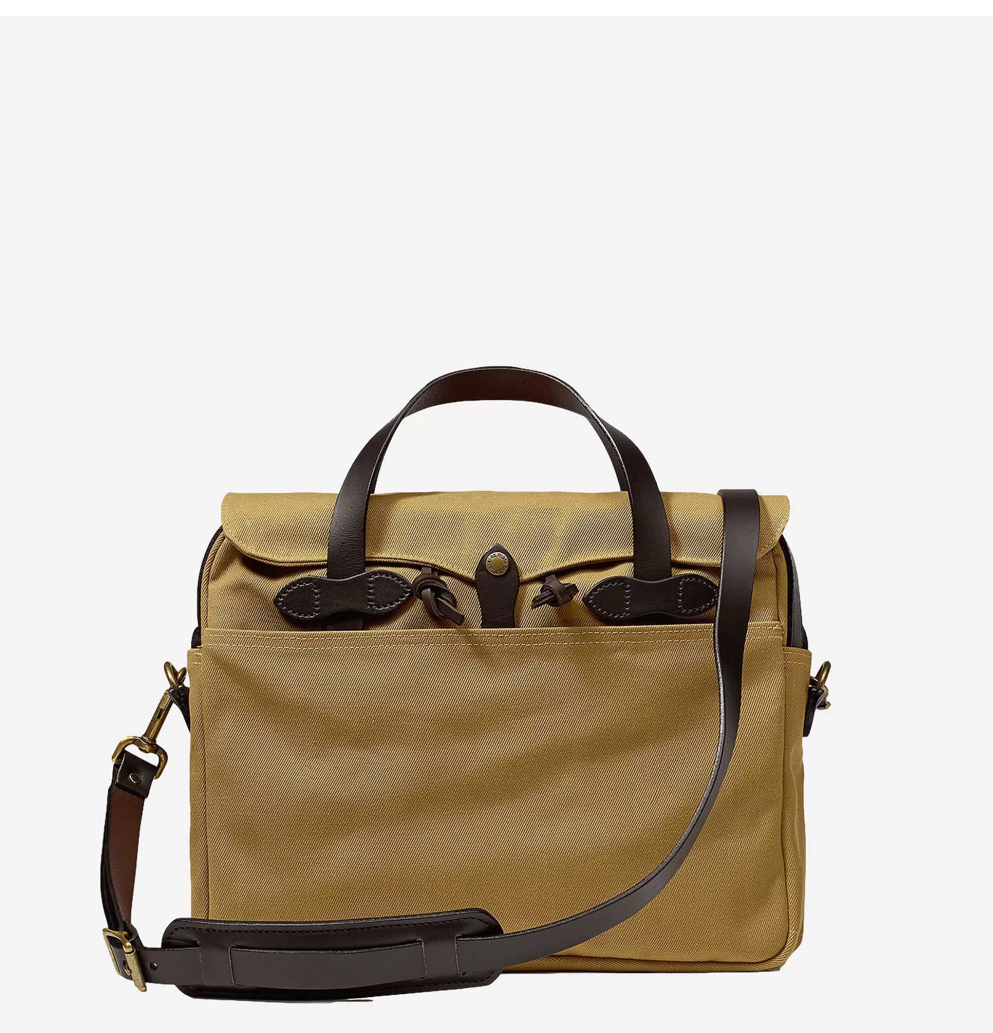 Maletín Clásico FILSON en Cuero Envejecido - Bandolera Duradera Modelo 70256 Color Arena