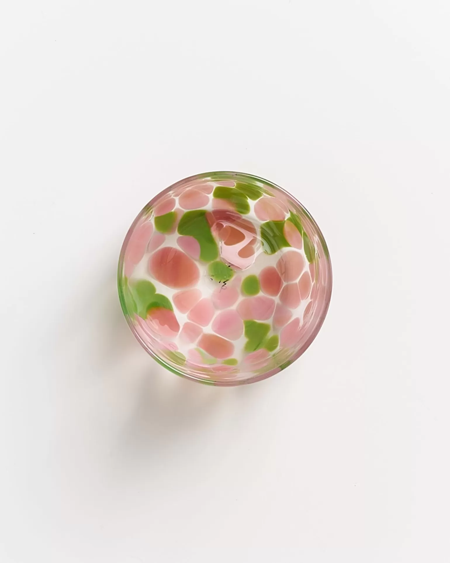 Oferta Relámpago: Vaso Grande Motel Alegría con Diseño Exclusivo de Gotas en Rosa y Verde Vibrante - ¡Aprovecha Ahora!