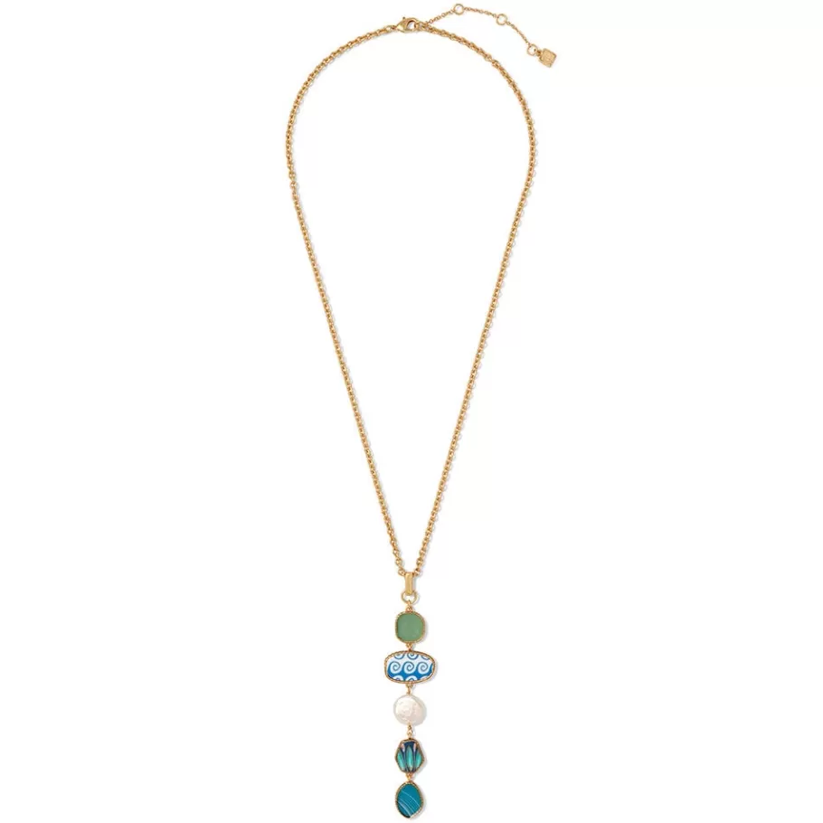 The Met Store Necklaces*Ancient Mixed Motifs Glass Pendant Drop Necklace