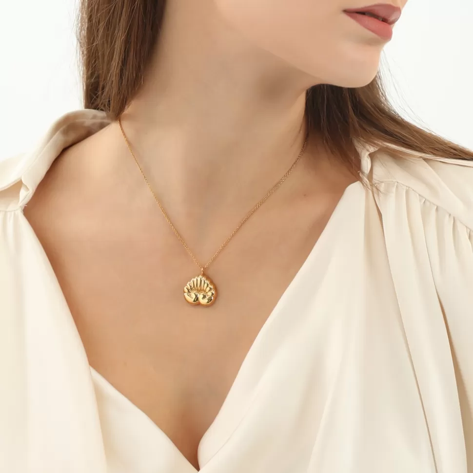 Collar Corto Folli Follie Colección Arcaica - Oro Laminado con Detalle Anthemion para Mujer