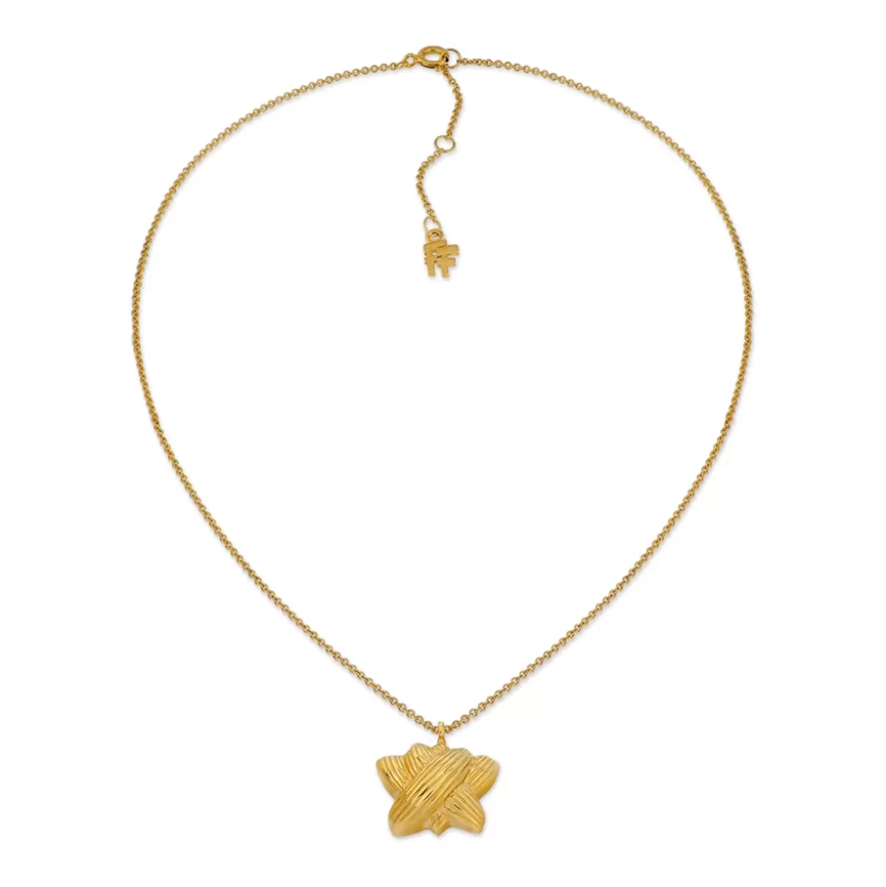 Collar Corto Folli Follie para Mujer - Bañado en Oro con Detalle Quitónico Inspirado en la Antigua Grecia