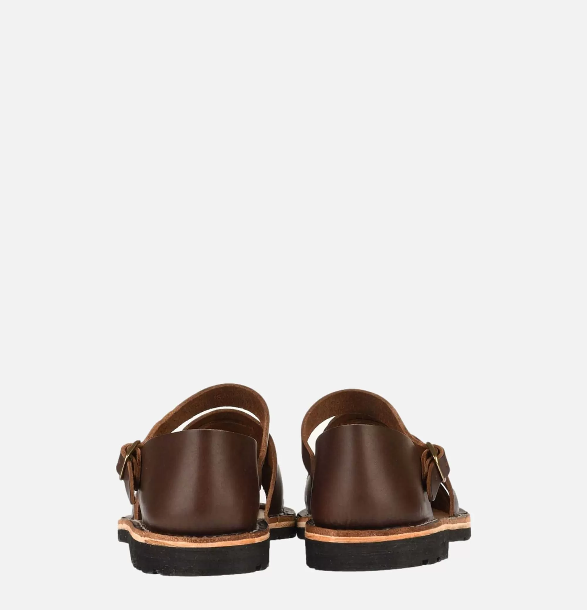 Sandalias Artesanales STEVE MONO Modelo 11 - Tono Cacao para Hombre | Diseño Exclusivo en Cuero