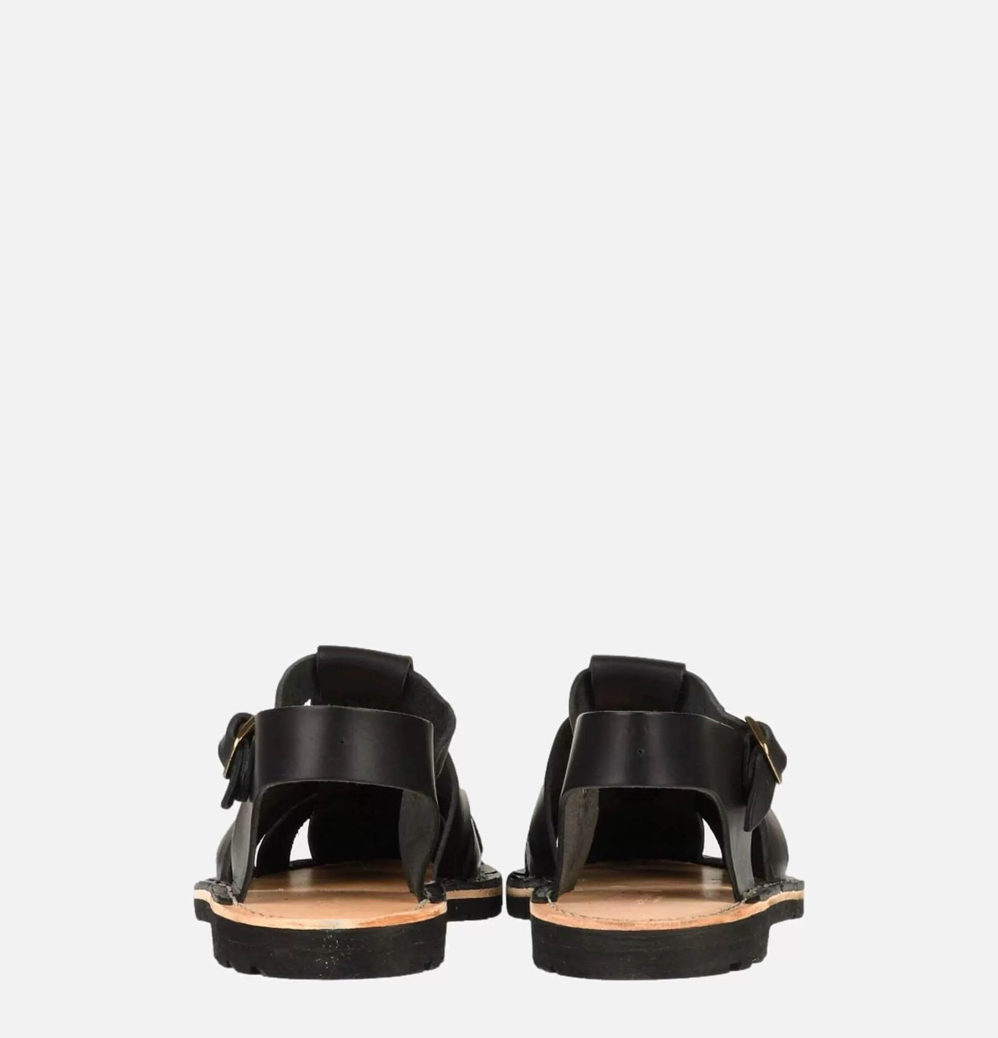 Sandalias STEVE MONO Modelo 09 - Negro Clásico hecho a mano, diseño único para hombre