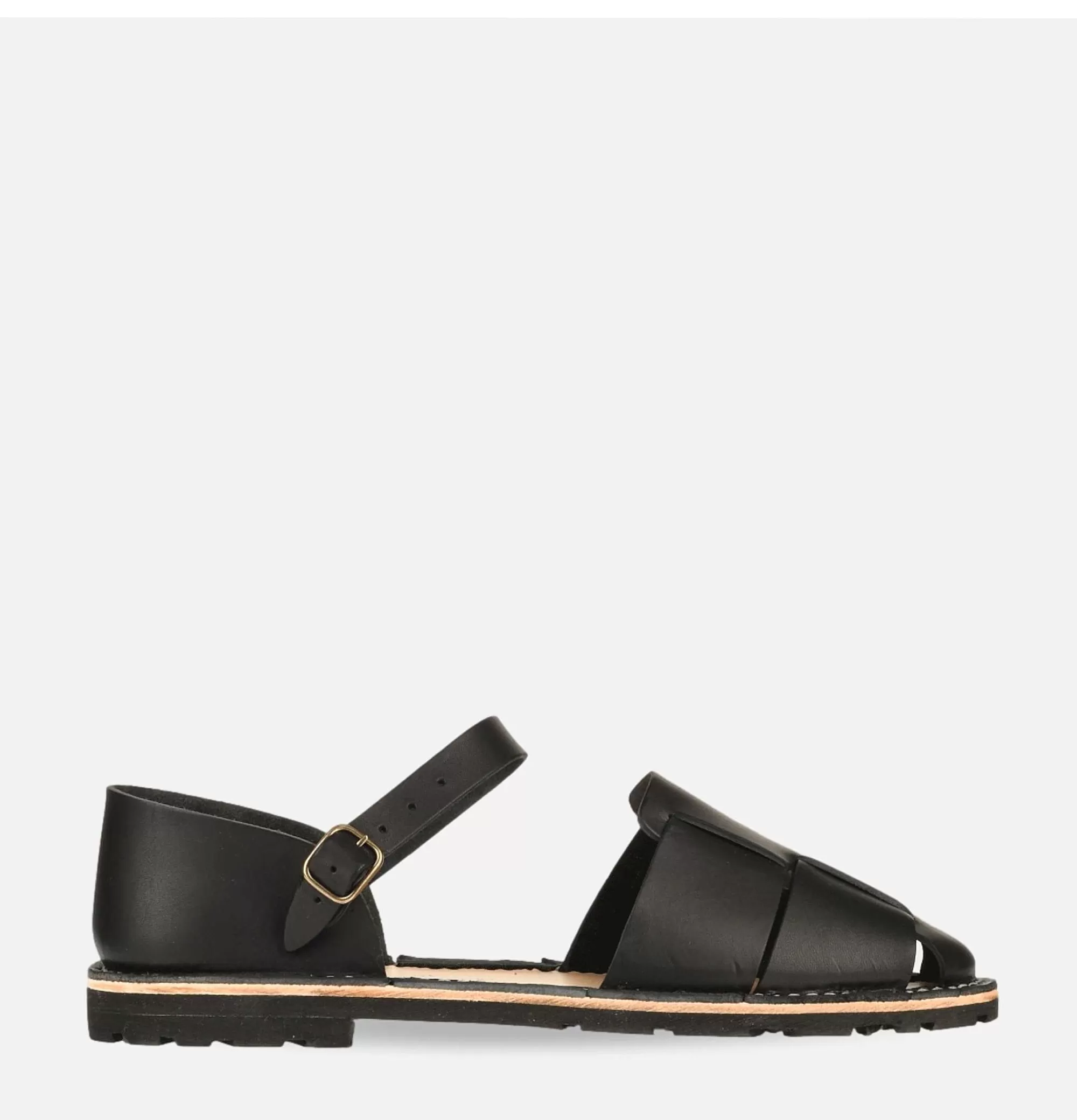 Sandalias Artesanales STEVE MONO Número 11 en Negro Clásico - Calzado Elegante para Hombre