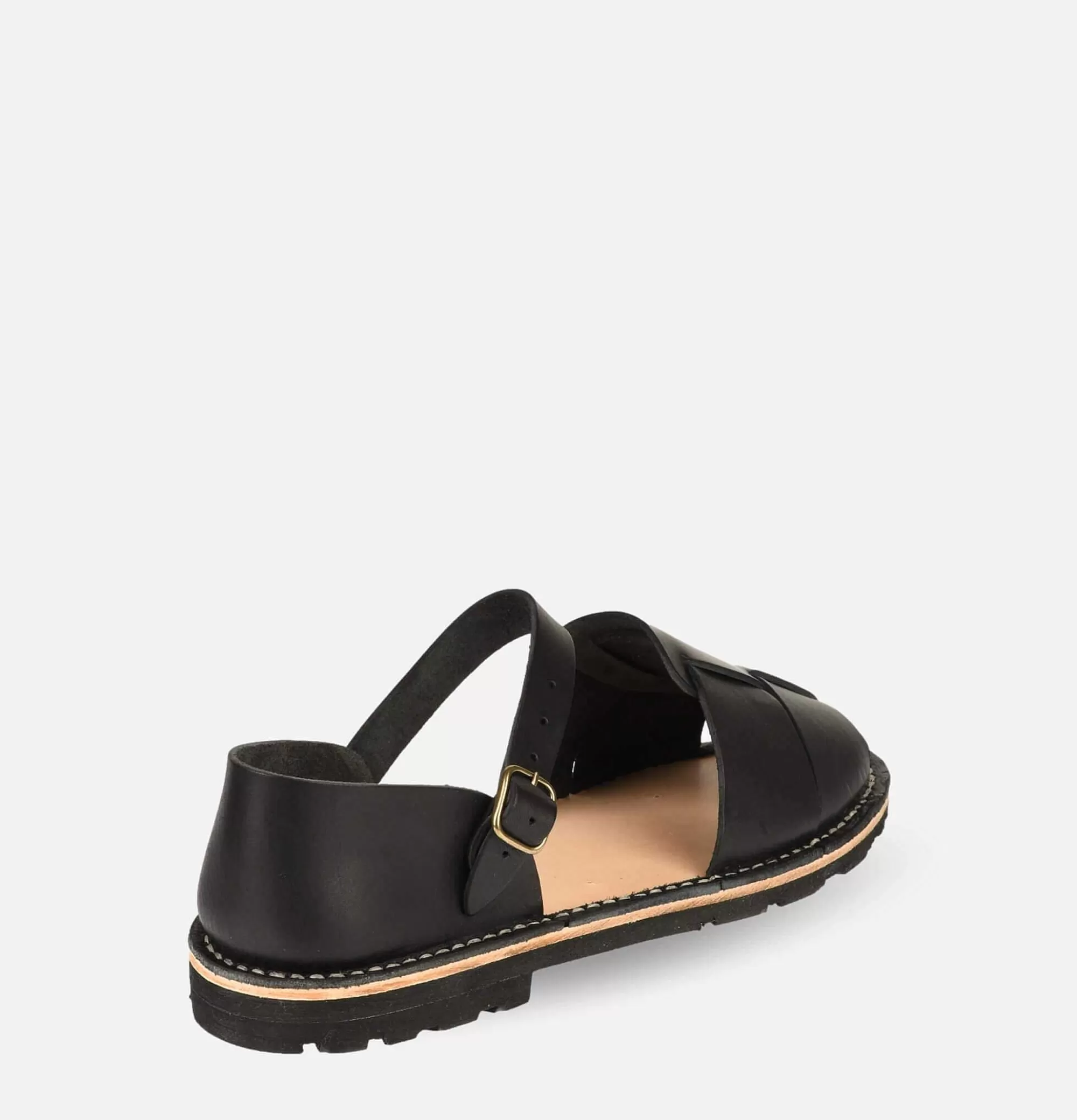Sandalias Artesanales STEVE MONO Número 11 en Negro Clásico - Calzado Elegante para Hombre