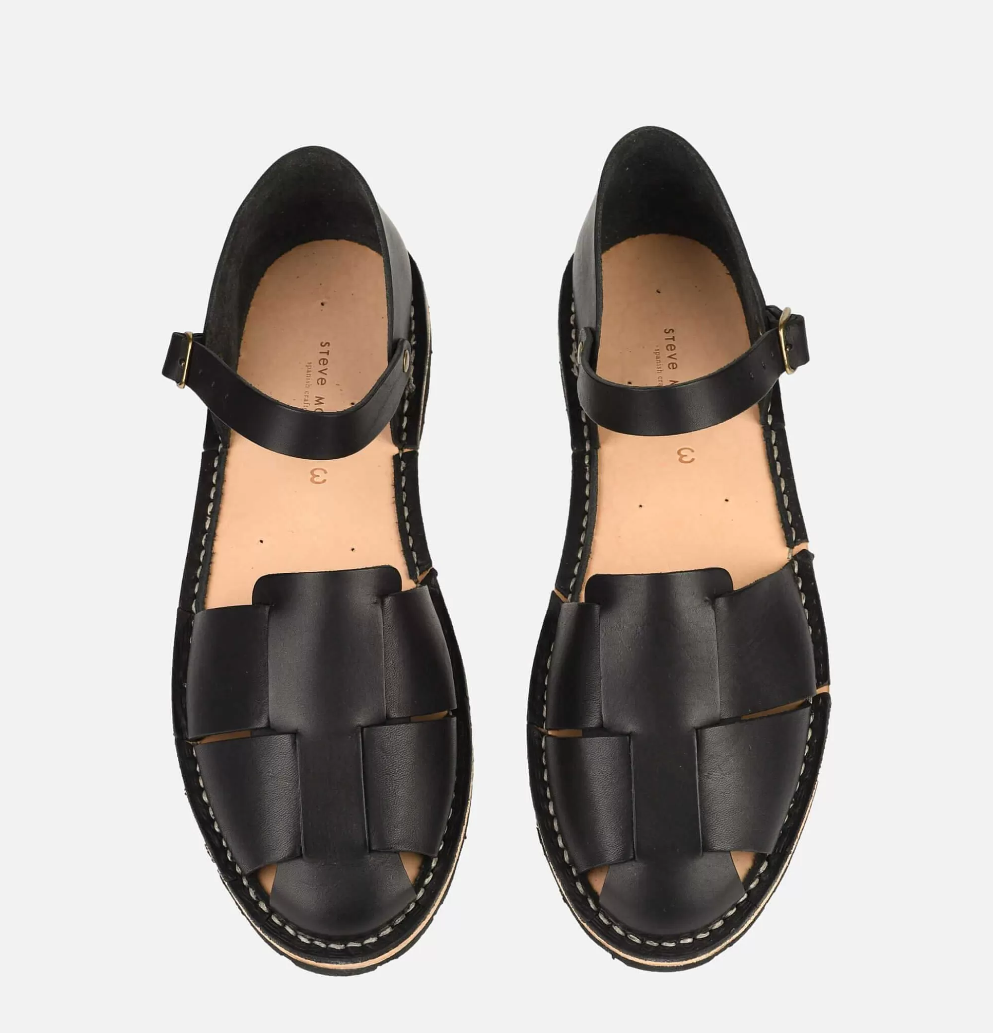 Sandalias Artesanales STEVE MONO Número 11 en Negro Clásico - Calzado Elegante para Hombre