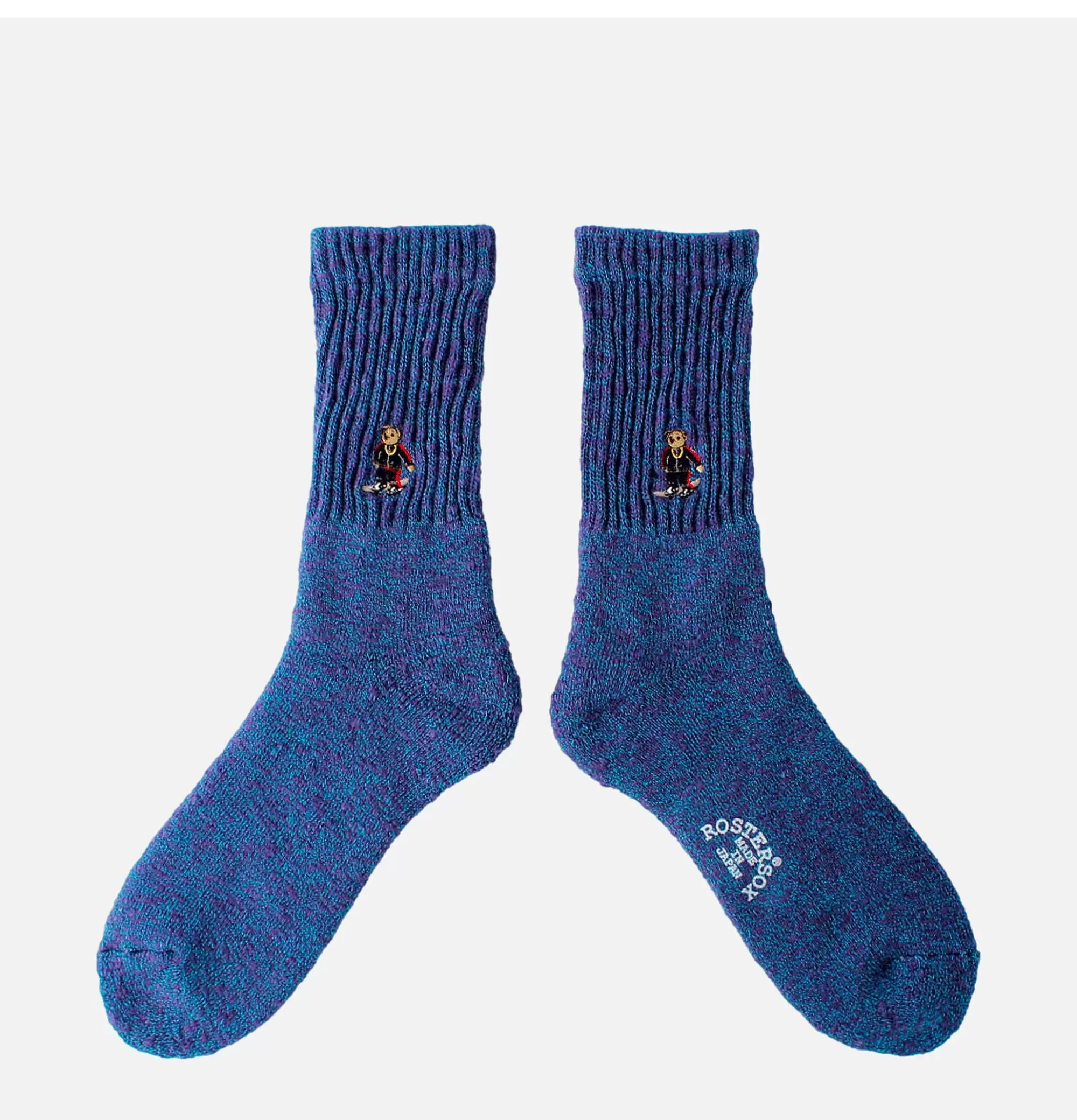 Calcetines ROSTERSOX Azules con Diseño de Oso - Estilo Casual para Hombre