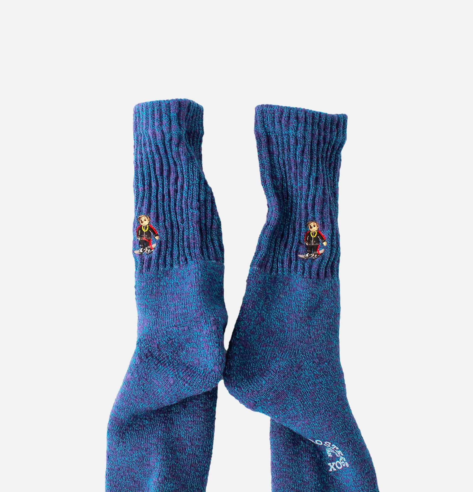 Calcetines ROSTERSOX Azules con Diseño de Oso - Estilo Casual para Hombre