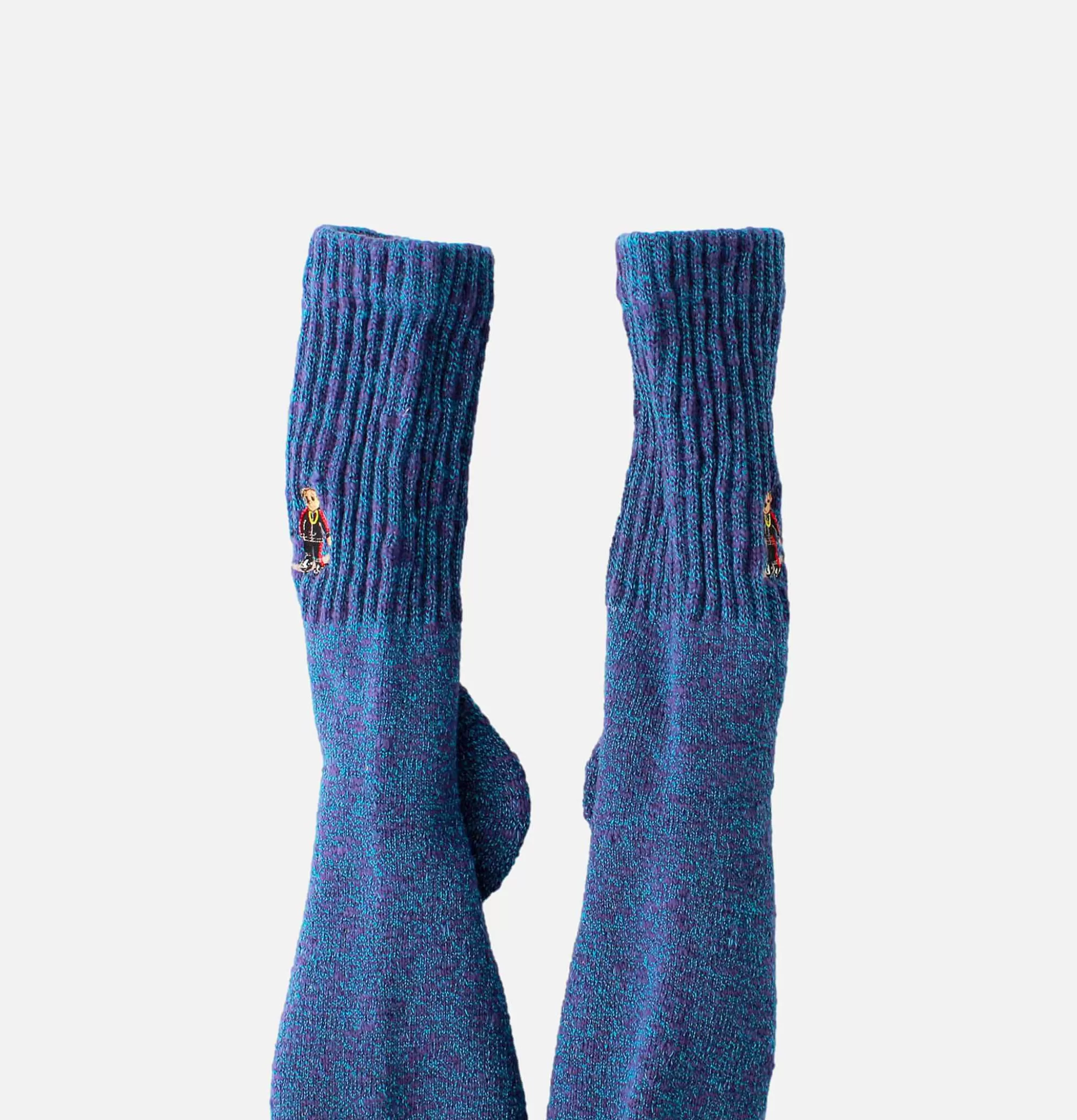 Calcetines ROSTERSOX Azules con Diseño de Oso - Estilo Casual para Hombre