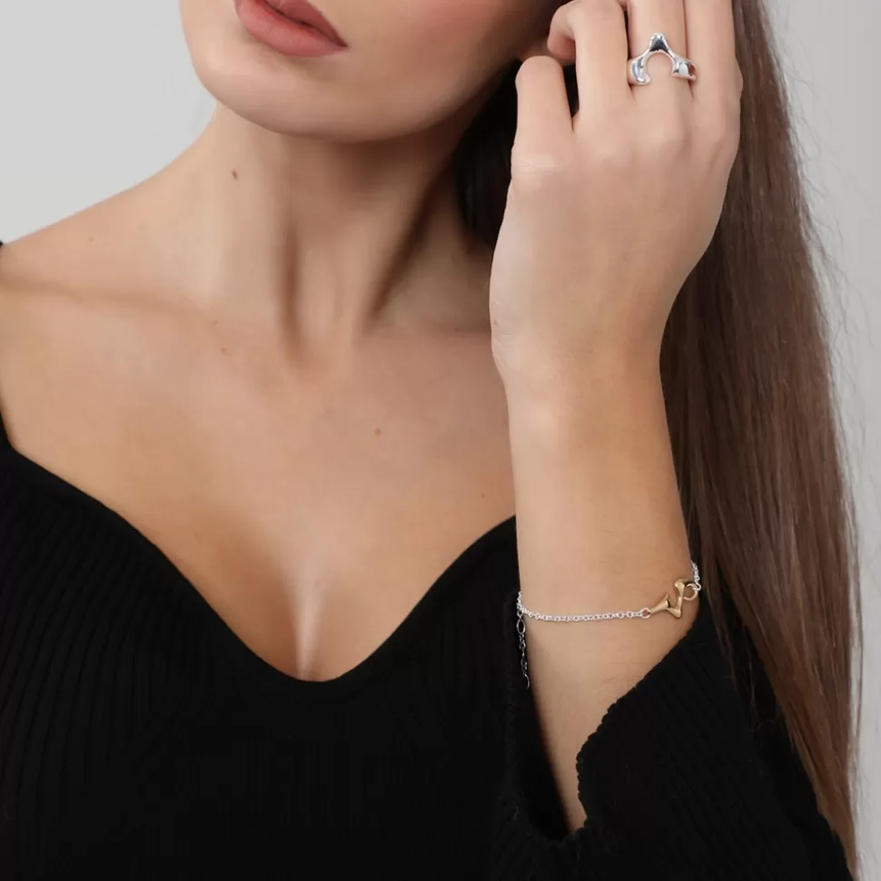 Anillo Femenino Folli Follie - Diseño Fluido con Detalles en Plata Brillante, Elegancia Moderna para Mujer