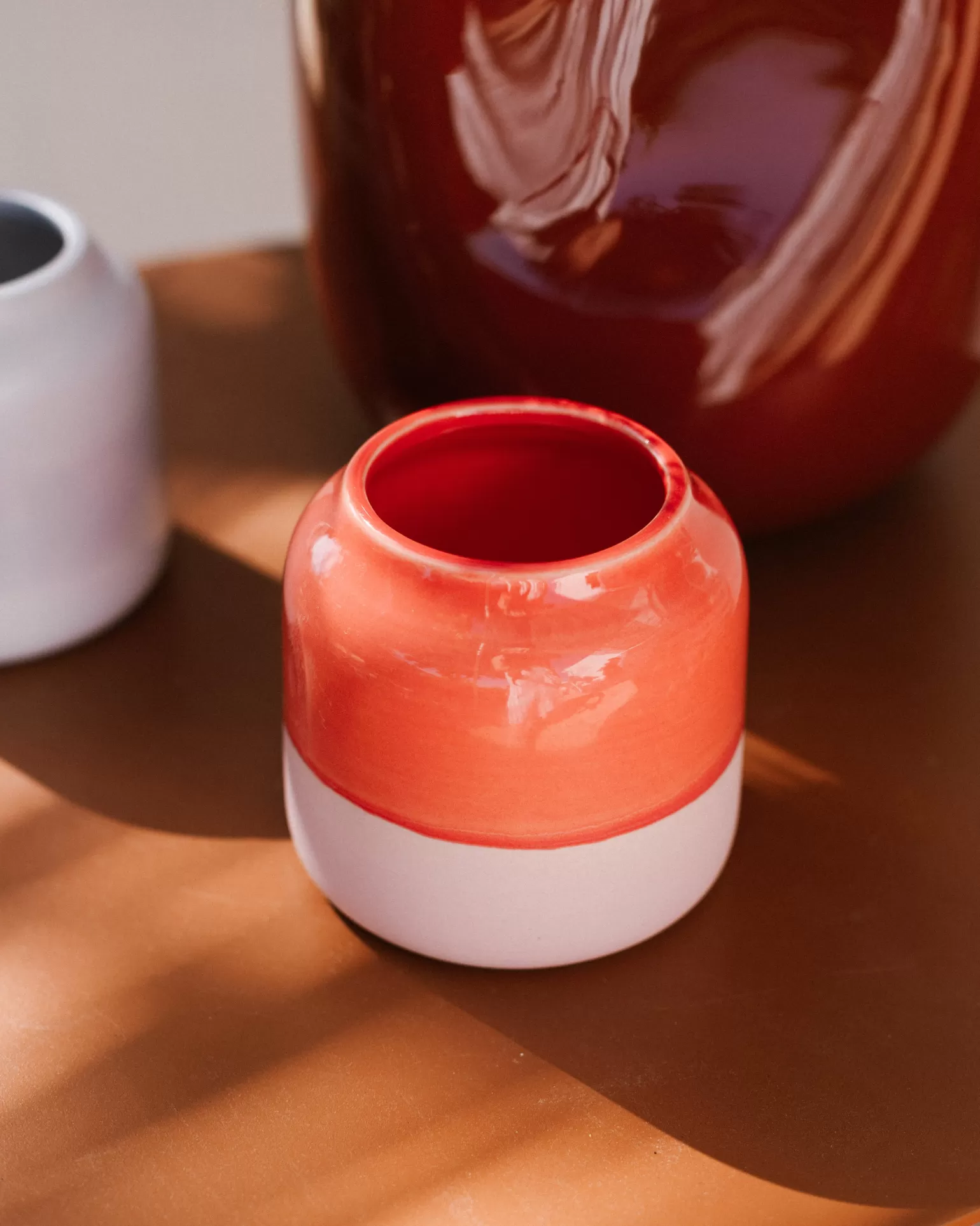 Jarrón Decorativo para Bebés Miio - Coral Rosado con Diseño Minimalista