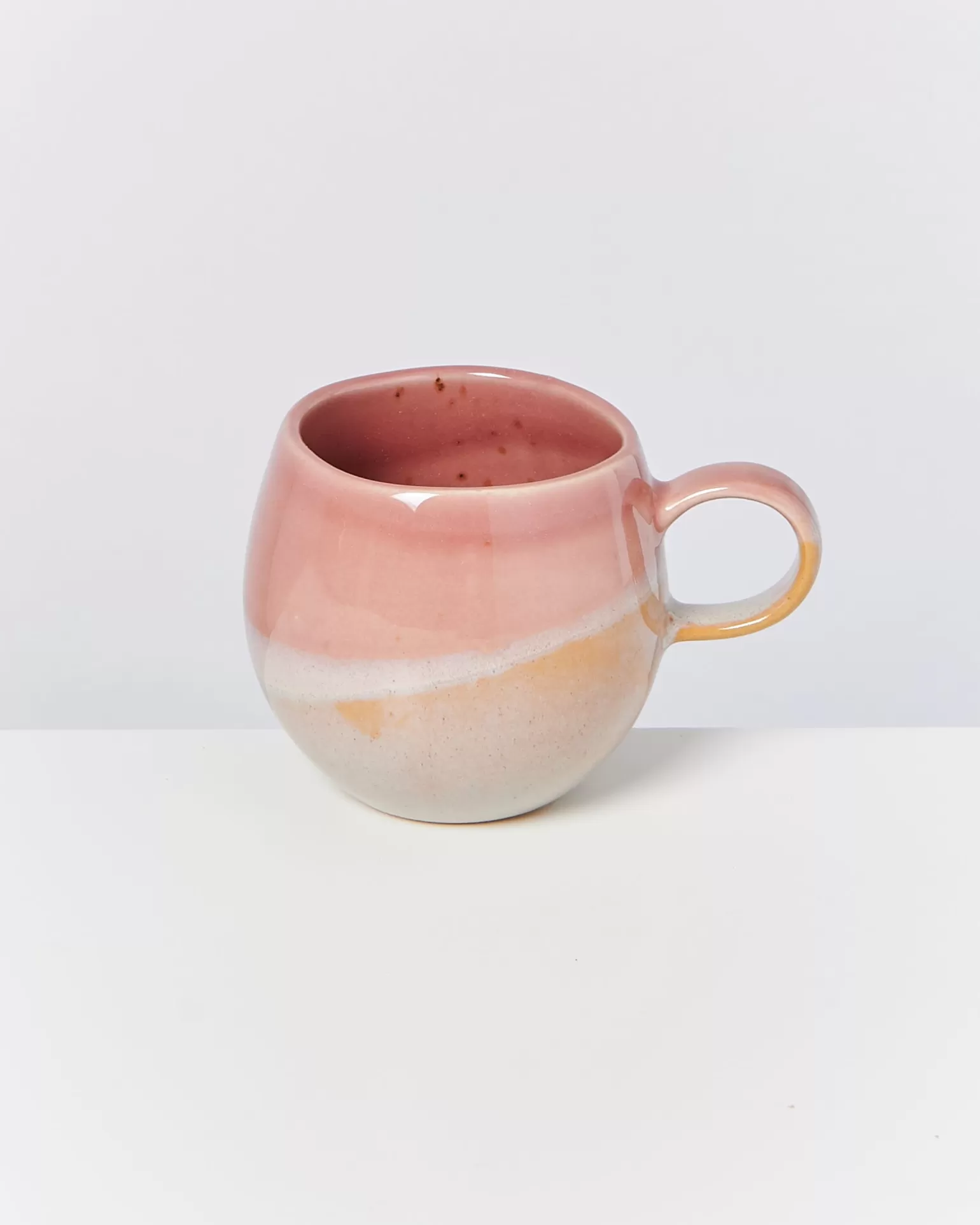 Motel a Miio Bica - Juego Elegante de 4 Tazas Pequeñas en Tono Rosa-Crema con Diseño Vintage