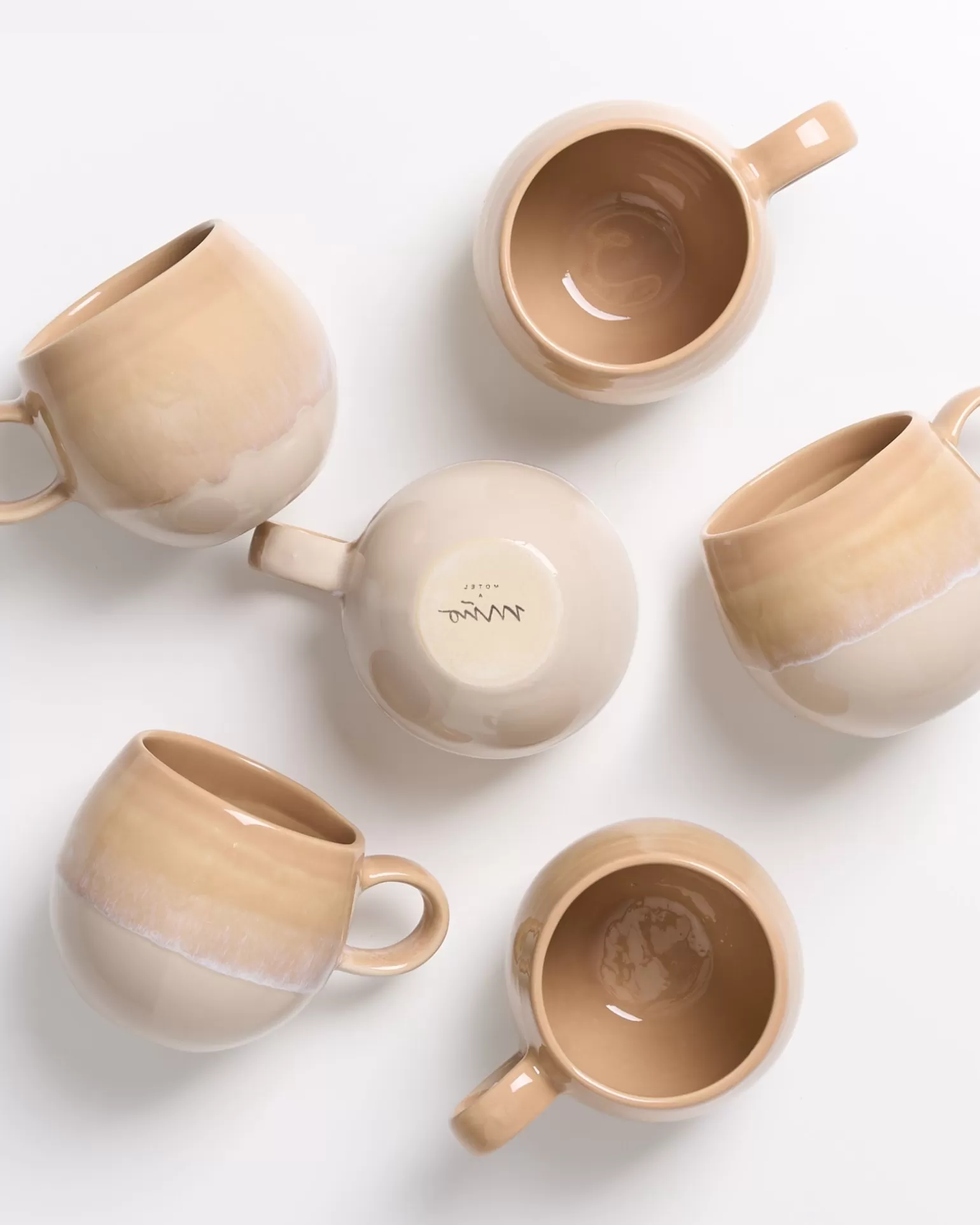 Juego de 6 Tazas Elegantes Motel a Miio Bica - Arena Natural