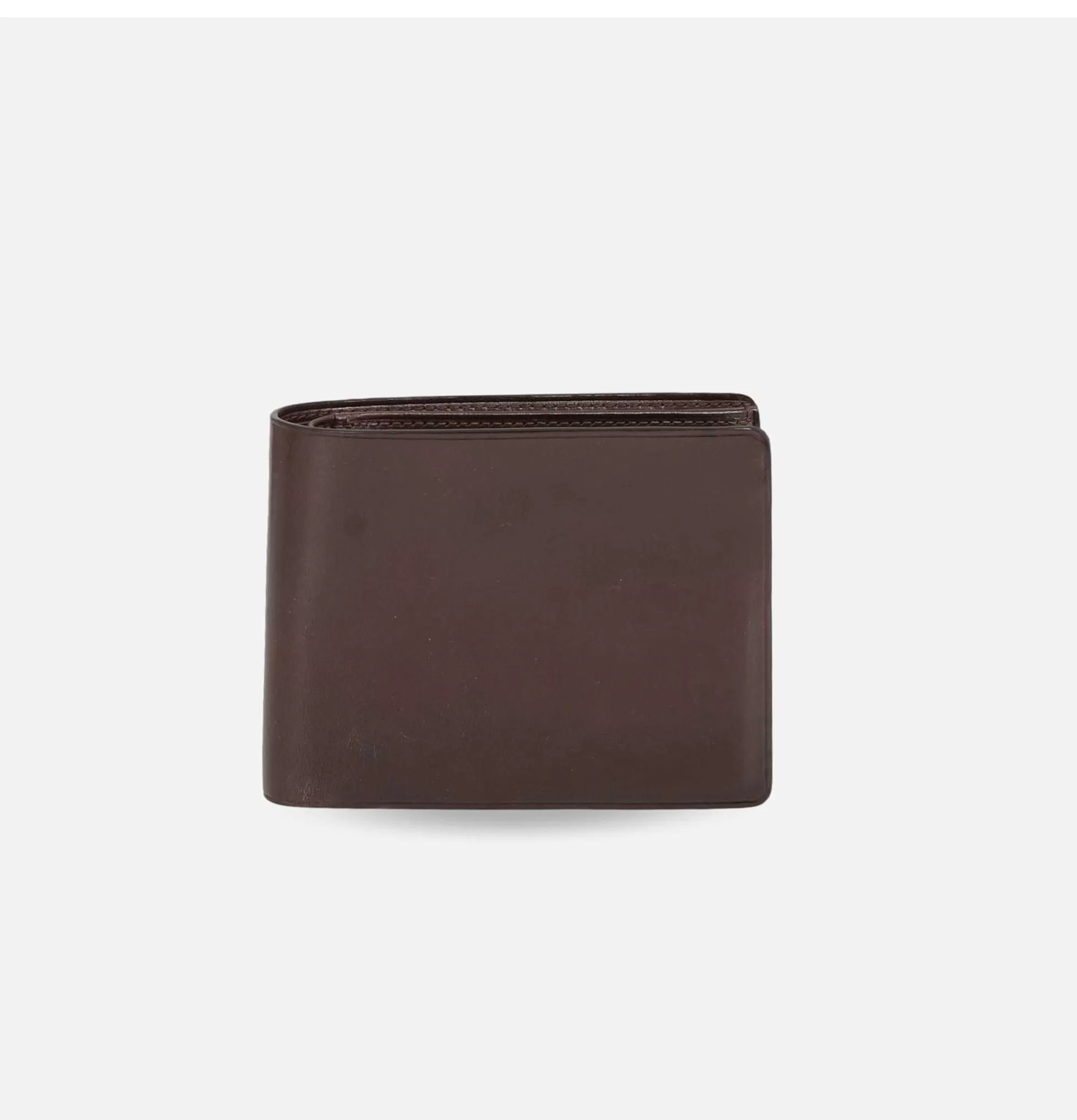 Monedero Compacto IL BUSSETTO - Doble Diseño para Billetes y Monedas en Cuero Ébano | Marroquinería Fina con Toque Artesanal