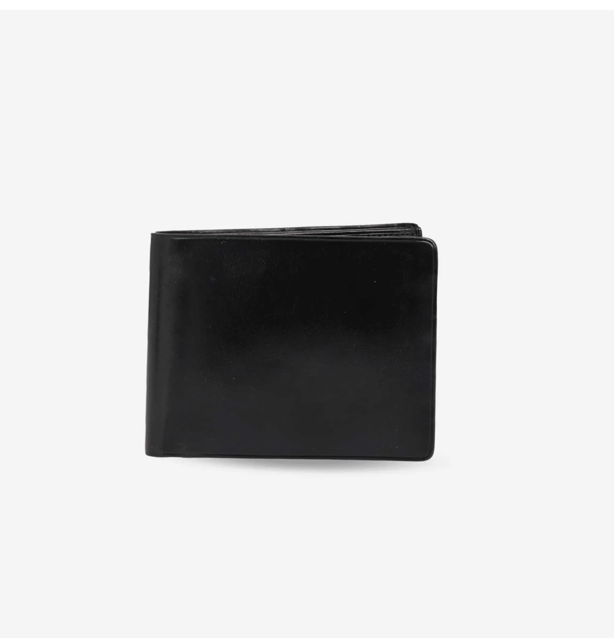 Billetera Elegante Doble Pliegue en Cuero Negro - Colección Pequeña Marroquinería IL BUSSETTO