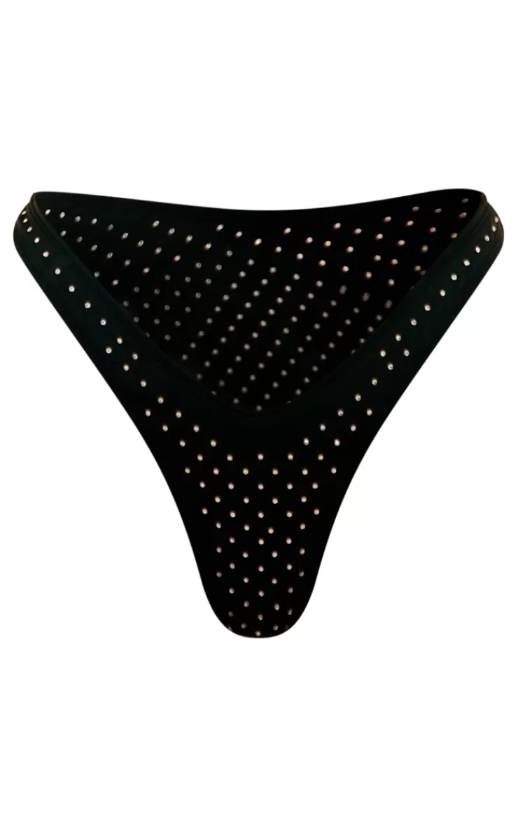 PrettyLittleThing  Diamante Detail Thong Bikini Bottoms< Honeymoon Outfits