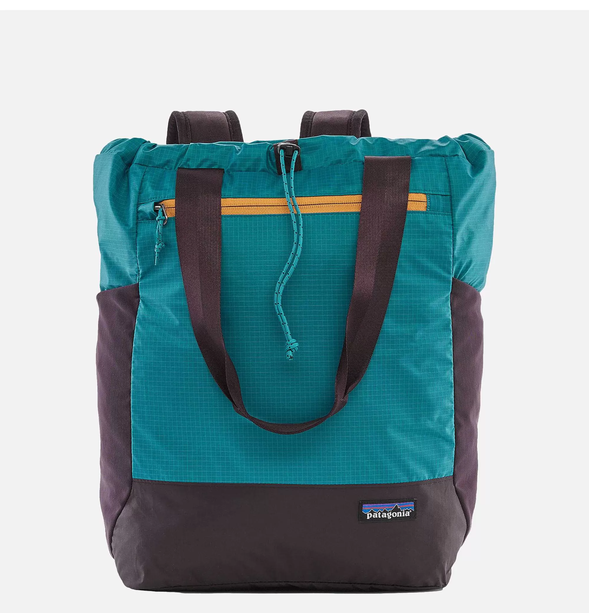 Bolso Bandolera Patagonia Black Hole - Tote Espacioso en Obsidiana con Detalles Ciruela, Ideal para Aventuras Diarias
