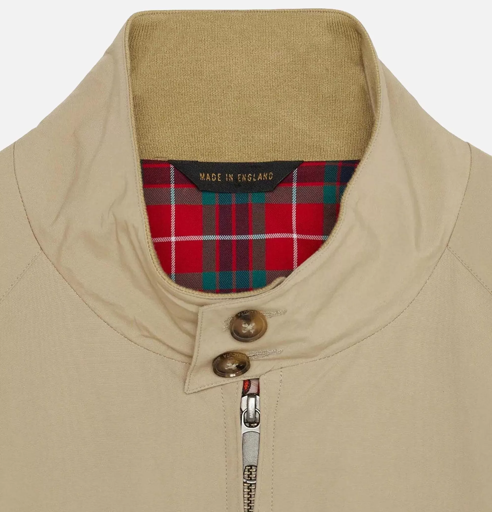 BARACUTA Chaqueta Harrington G9 Beige - Abrigos y Chaquetas de Hombre | Modelo Clásico Premium con Cuello Ribeteado e Impermeable Ligero