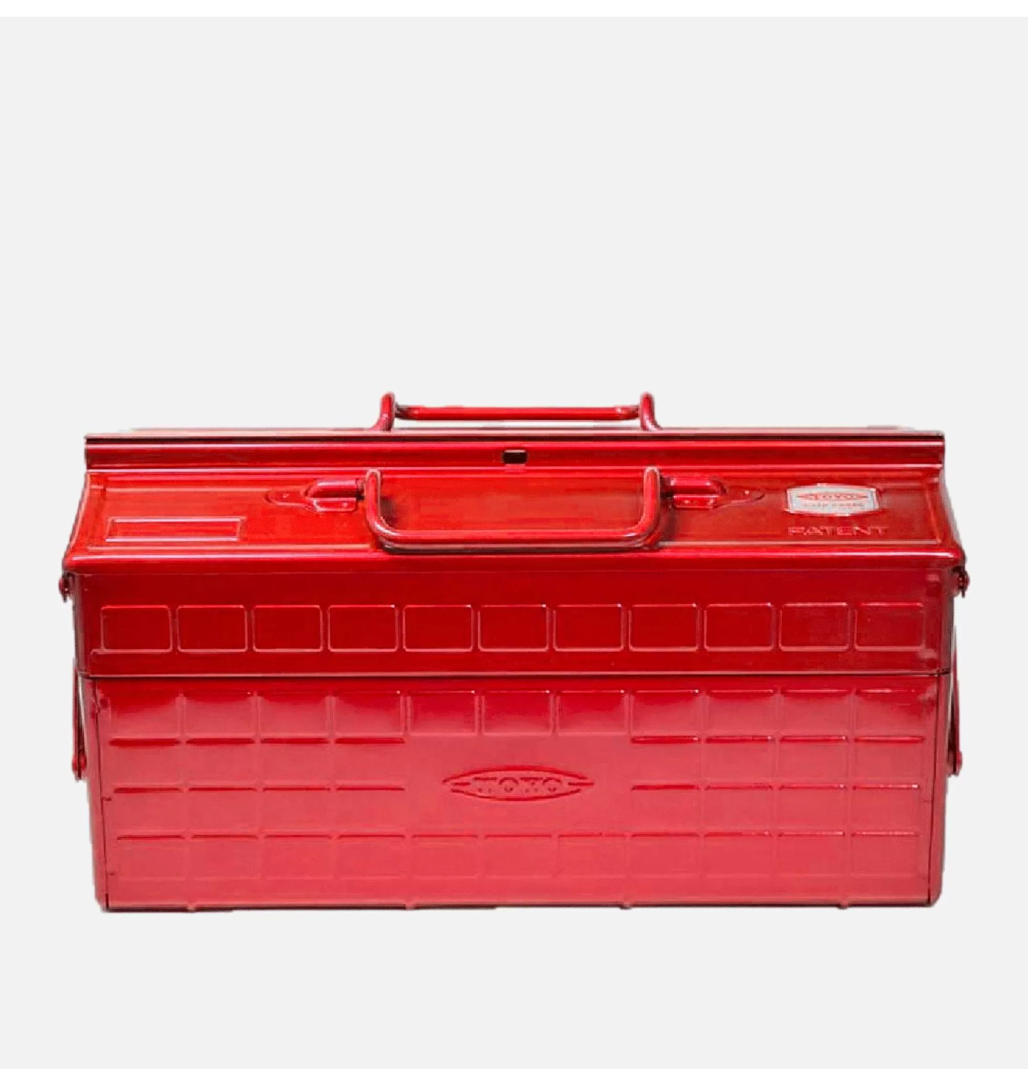 Caja de Herramientas Profesional TOYO STEEL ST-350 - Resistente, Amplia Capacidad y Diseño Ergonómico en Color Rojo Intenso