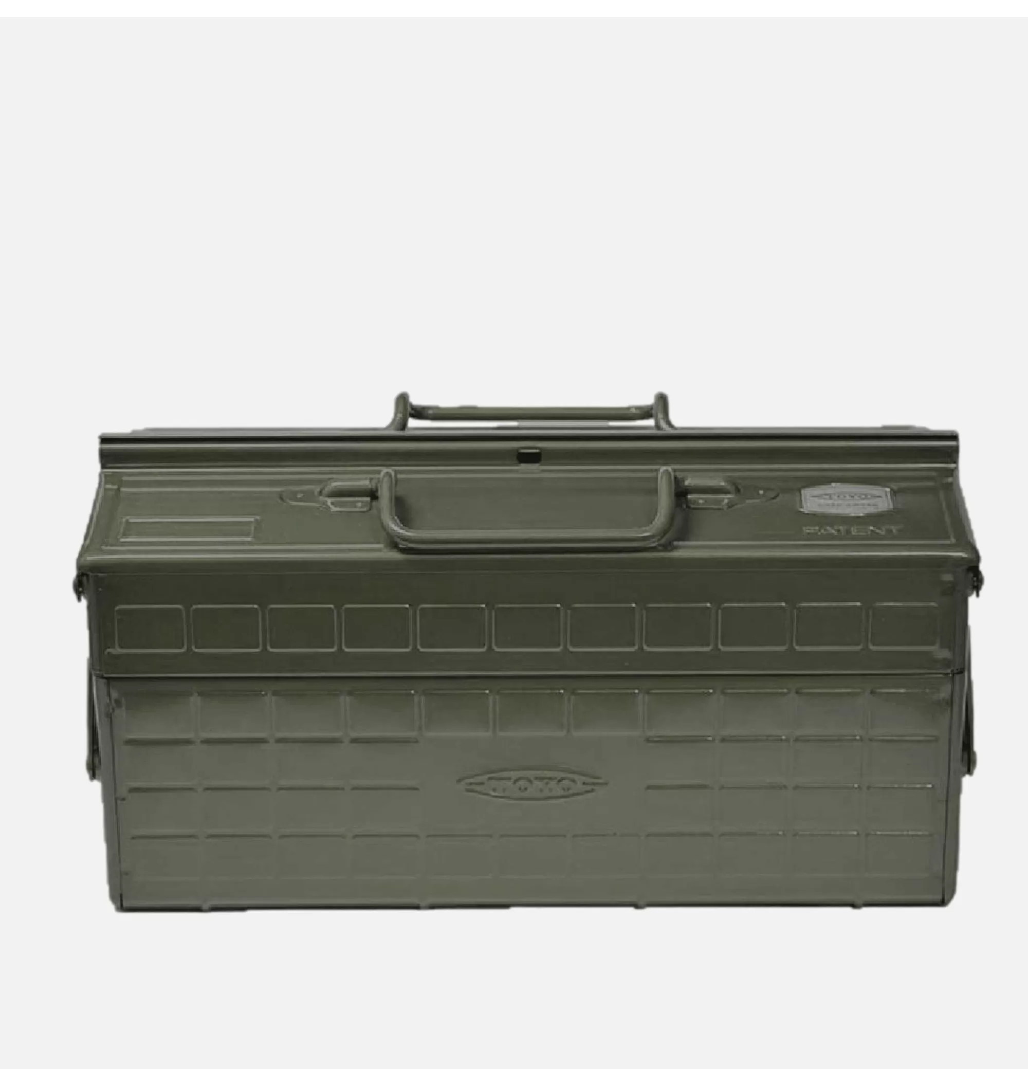 Caja de Herramientas Resistente TOYO STEEL - Modelo ST 350 en Color Caqui para Uso Doméstico
