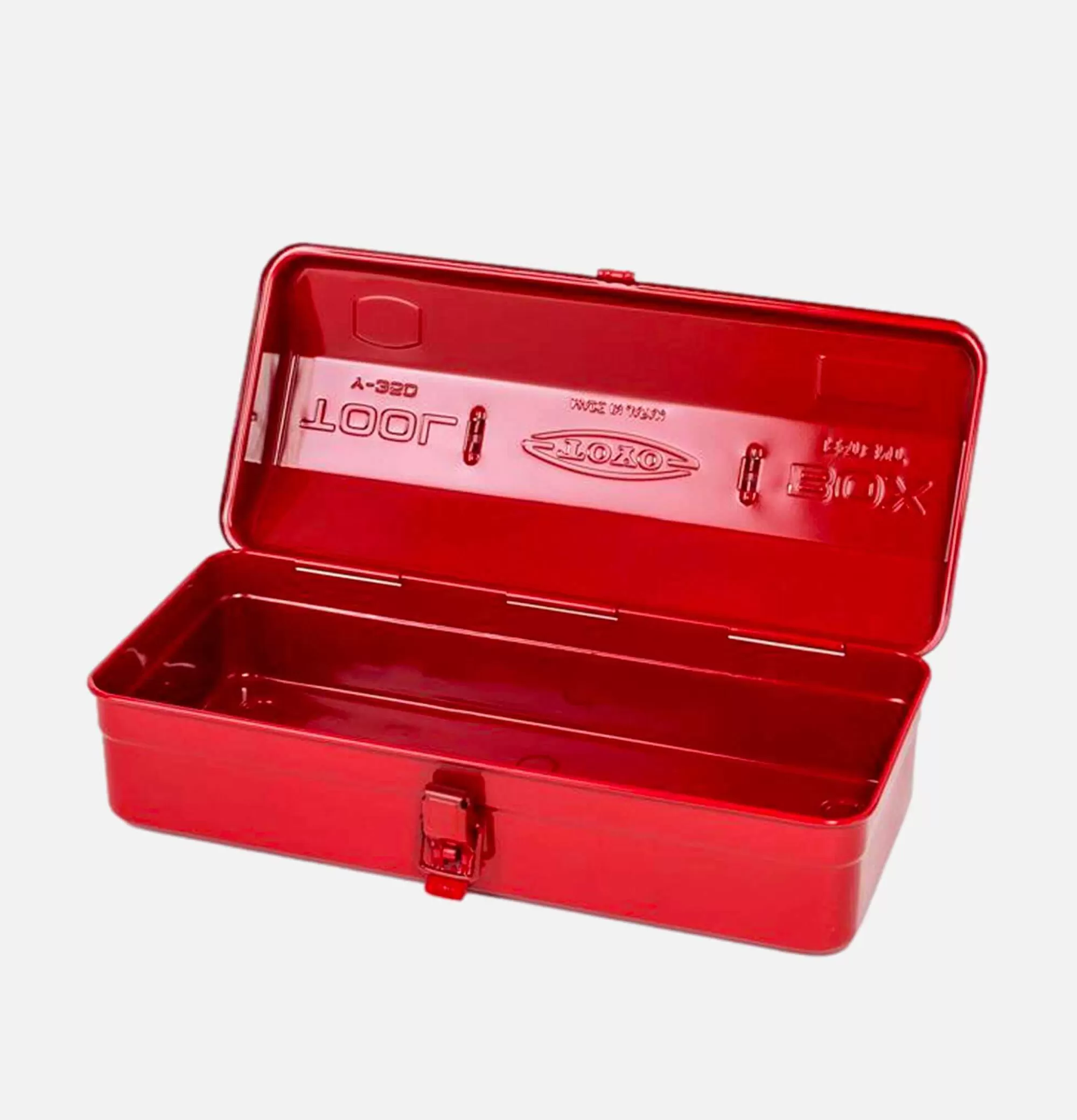 Maletín Profesional TOYO Y-350 Rojo Intenso - Caja Organizadora de Herramientas de Acero para Taller y Hogar