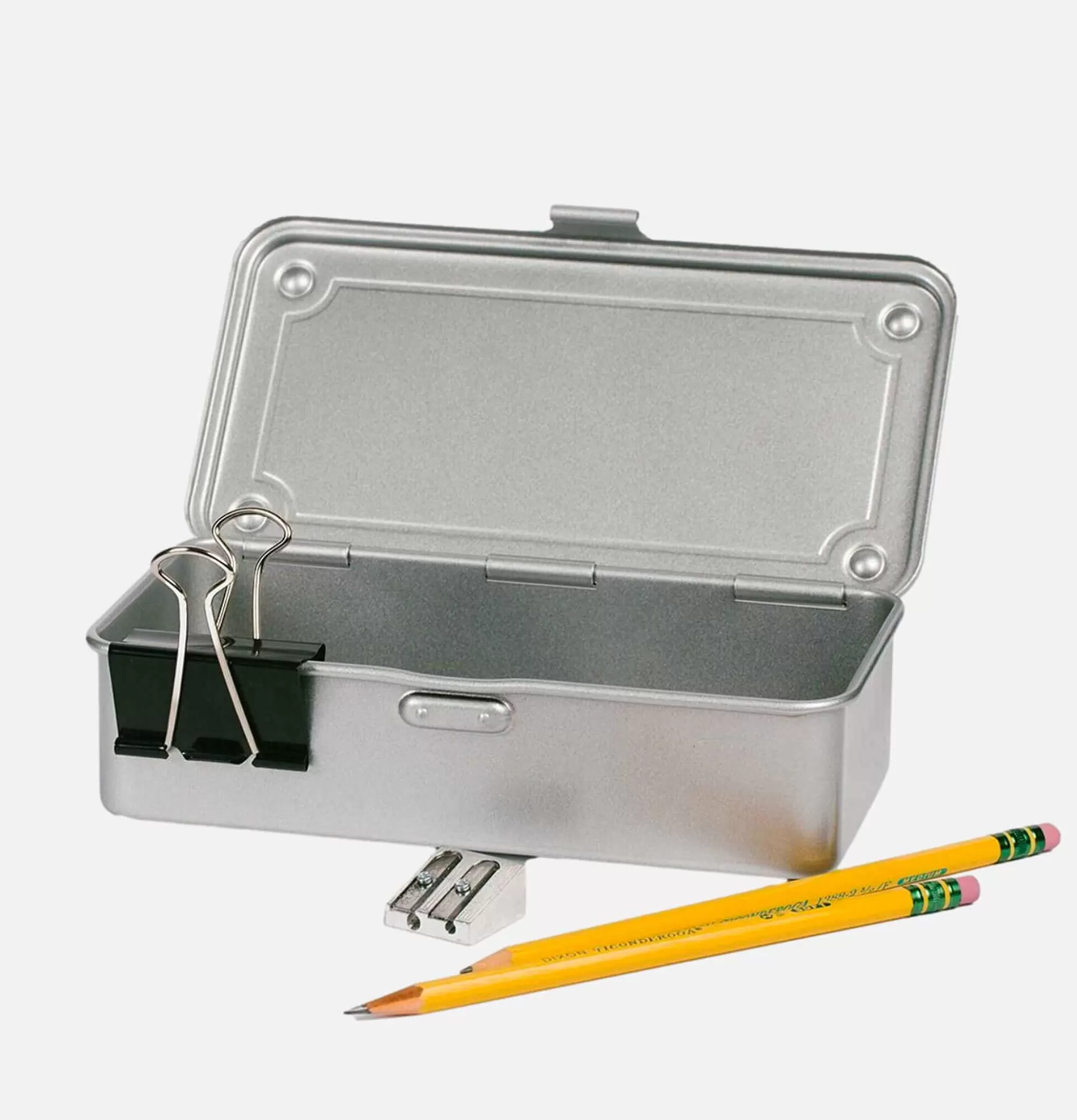 TOYO STEEL Organizador Modelo T190 - Estuche Plateado con Diseño Hogareño