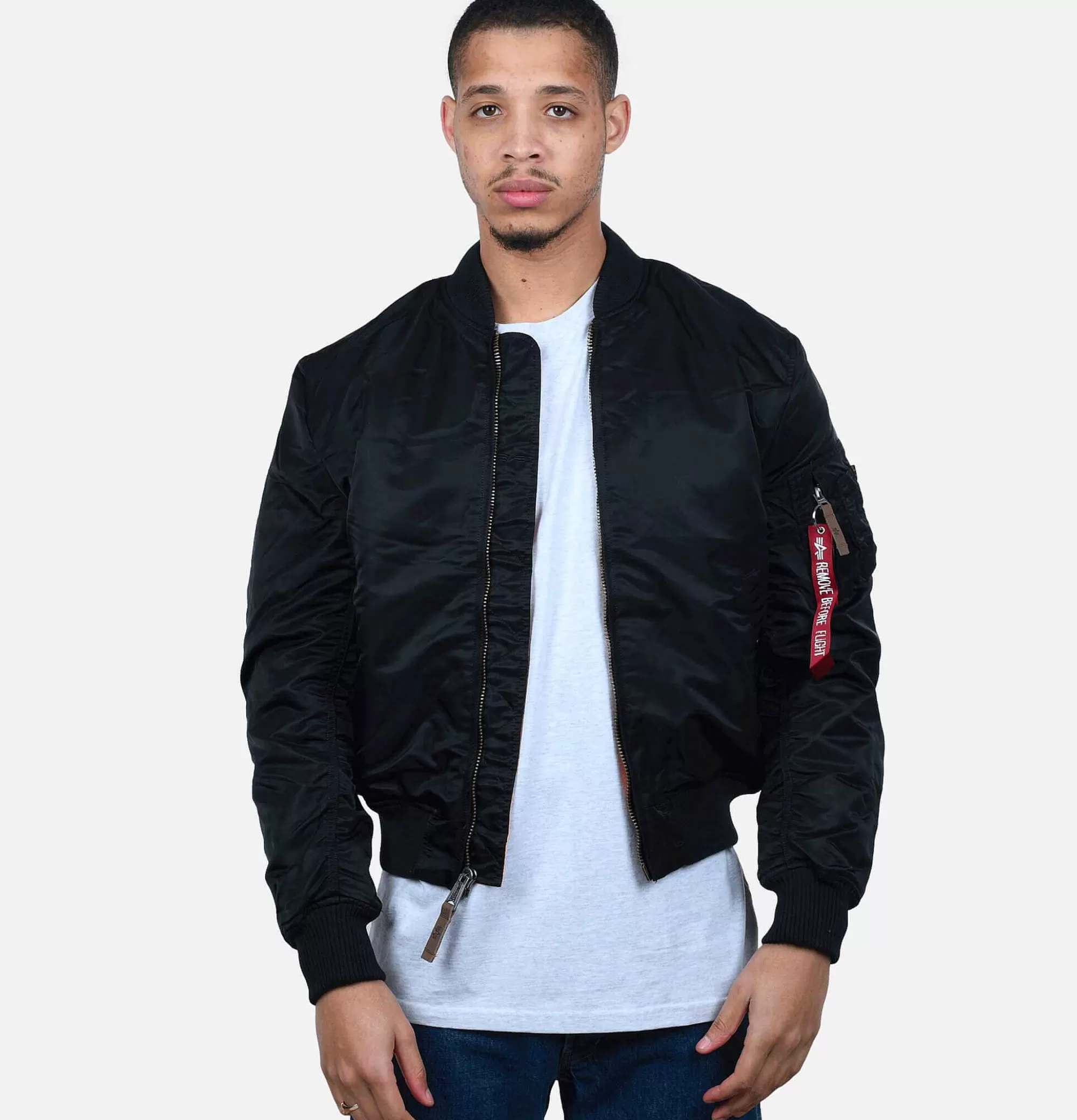 Chaqueta Militar ALPHA MA-1 Vuelo Nocturno | Abrigo Aviador en Negro Carbón - Diseño Clásico Reeditado para Outwear Urbano