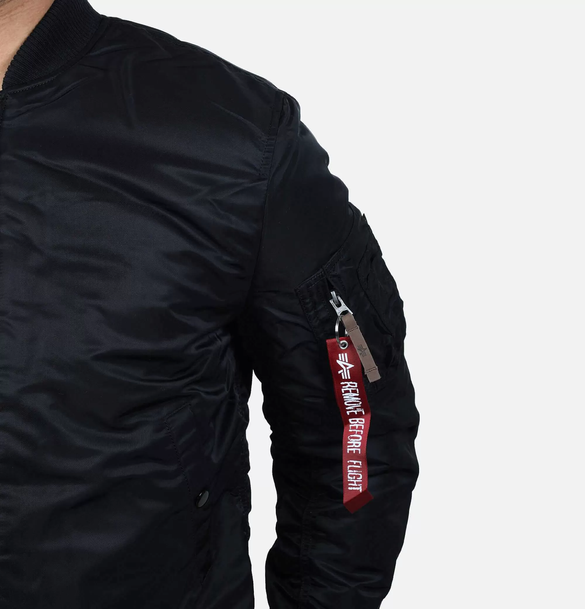 Chaqueta Militar ALPHA MA-1 Vuelo Nocturno | Abrigo Aviador en Negro Carbón - Diseño Clásico Reeditado para Outwear Urbano
