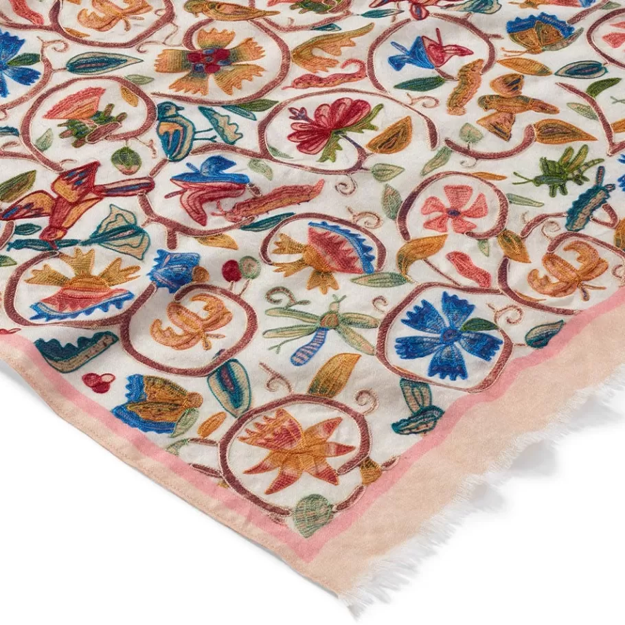 The Met Store Scarves & Wraps*British Flowering Vines Embroidered Oblong Scarf