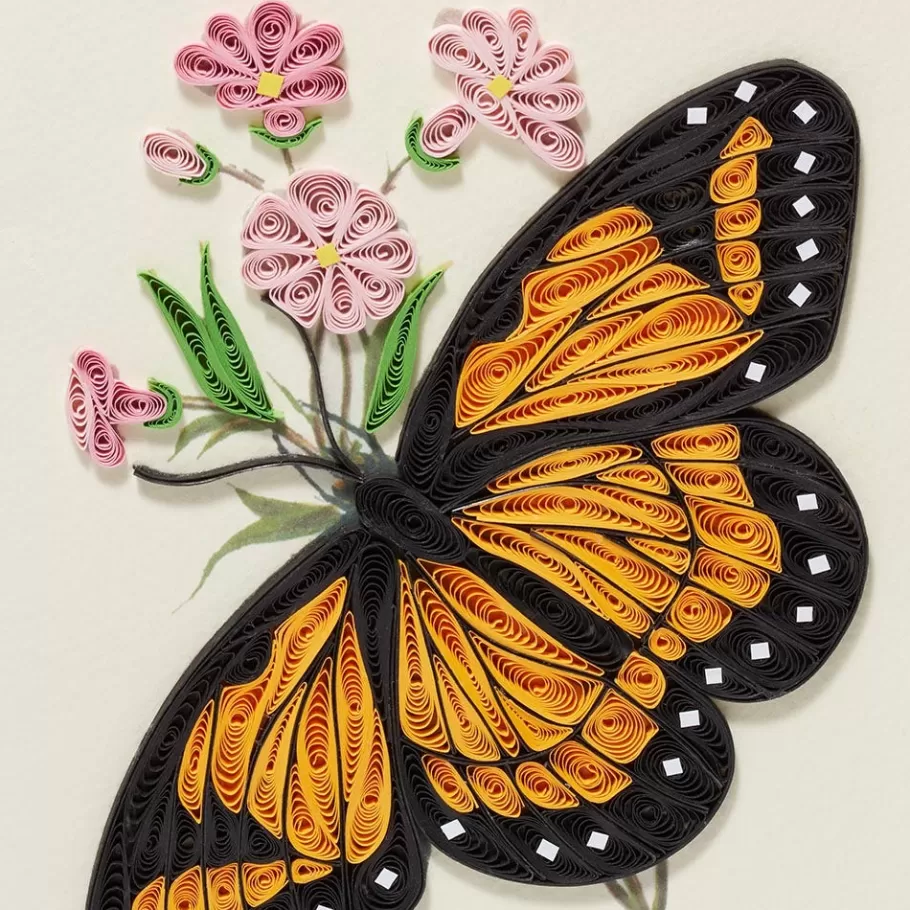 Tarjetas The Met: Diseño Elegante con Mariposas en Técnica Quilling - Colección Exclusiva de Papelería Artesanal