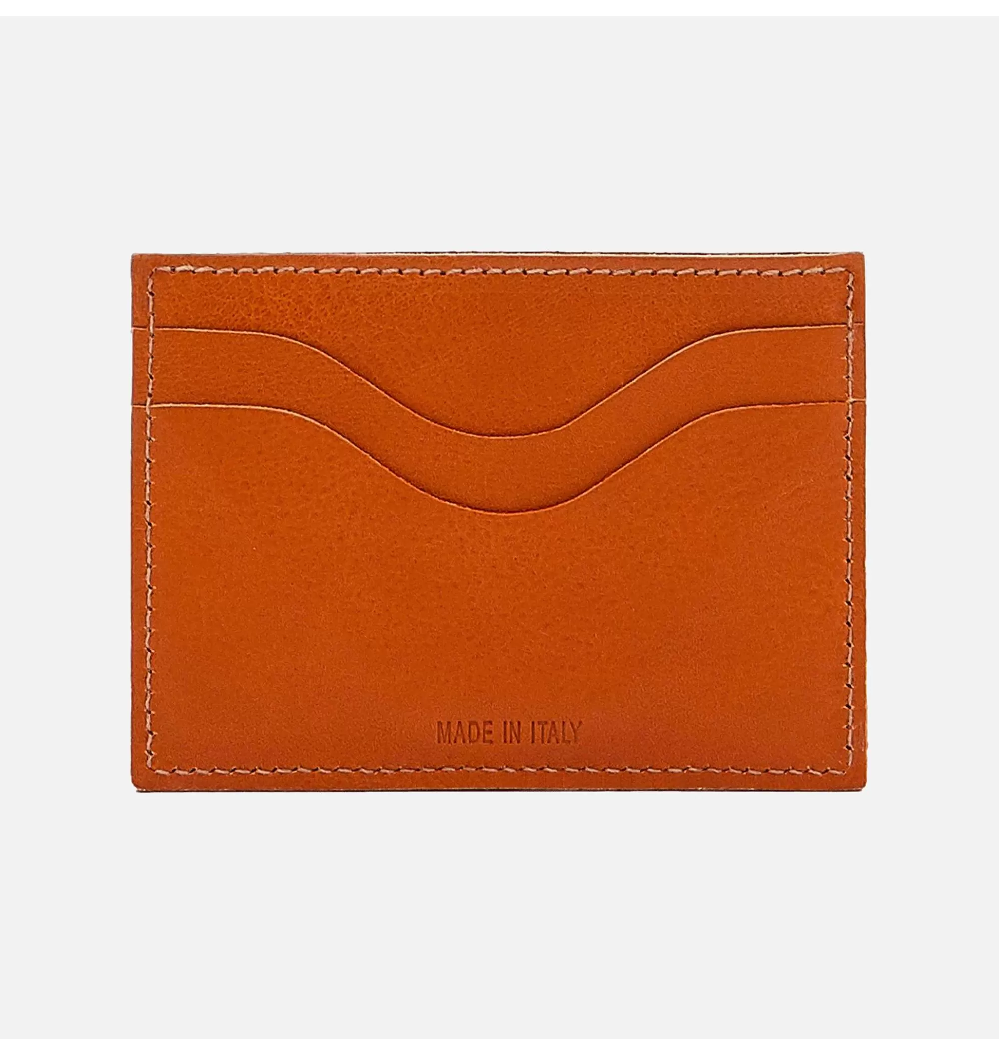 Porta Tarjetas Elegante en Cuero Caramelo - Diseño Compacto de Marroquinería por Il Bisonte