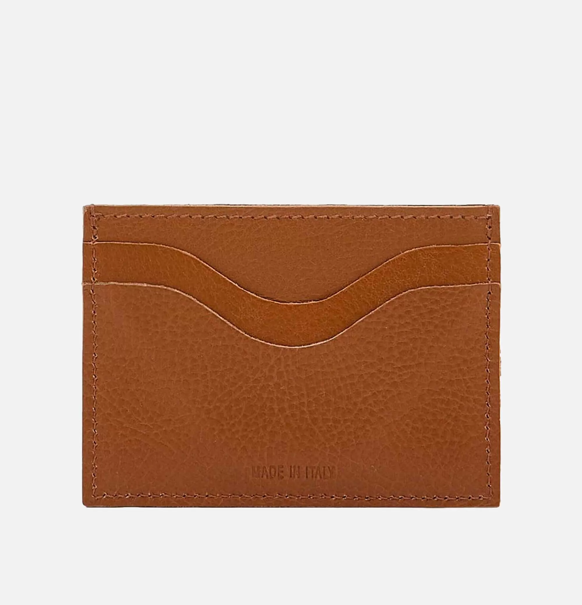 Portafolios Compacto IL BISONTE en Piel - Diseño Práctico en Tono Nogal, Ideal para Organizar Tus Tarjetas Diarias