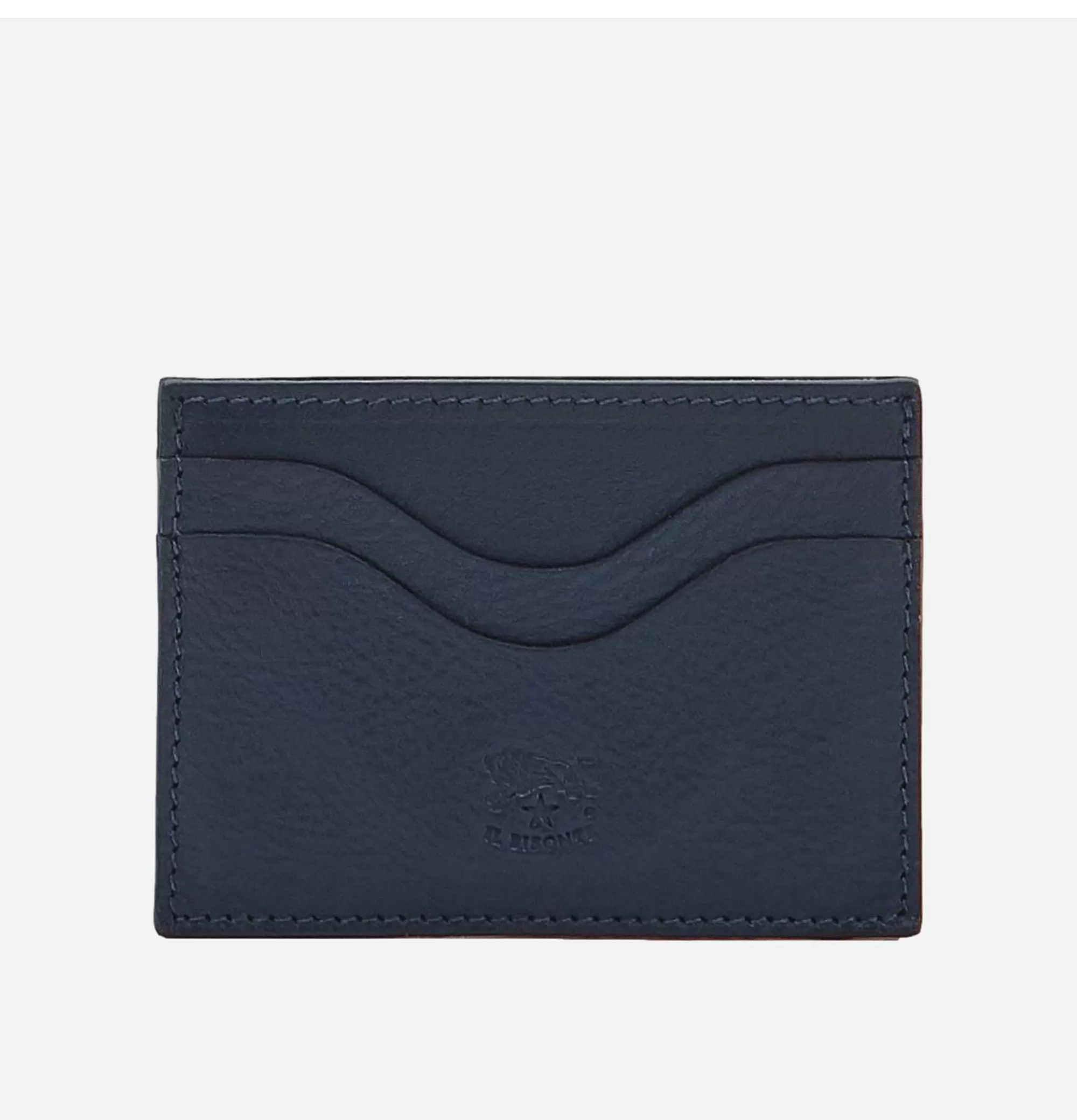 Portatarjetas Elegante Azul Marino - Diseño Compacto con Toque de Marroquinería Fina