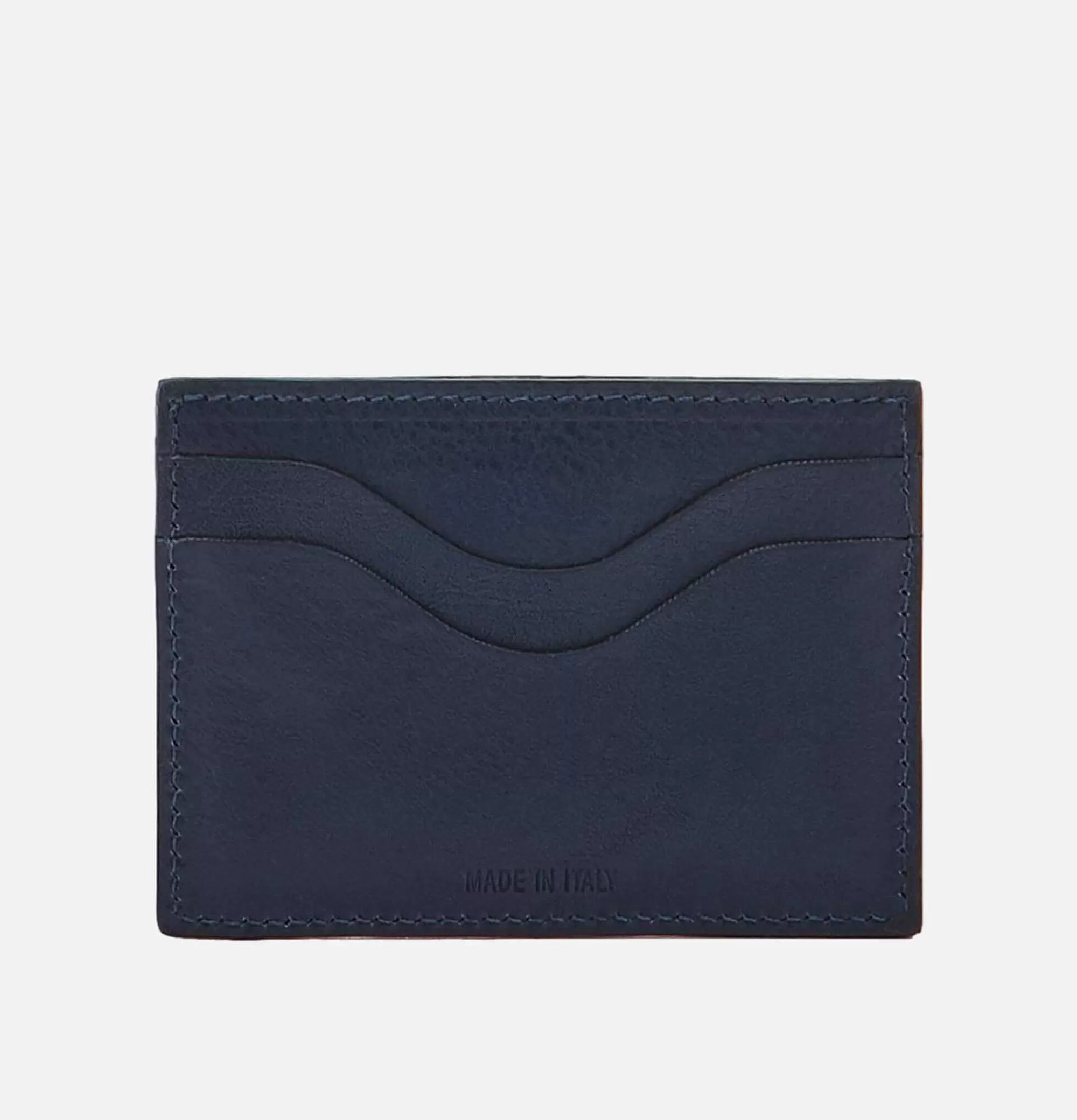 Portatarjetas Elegante Azul Marino - Diseño Compacto con Toque de Marroquinería Fina