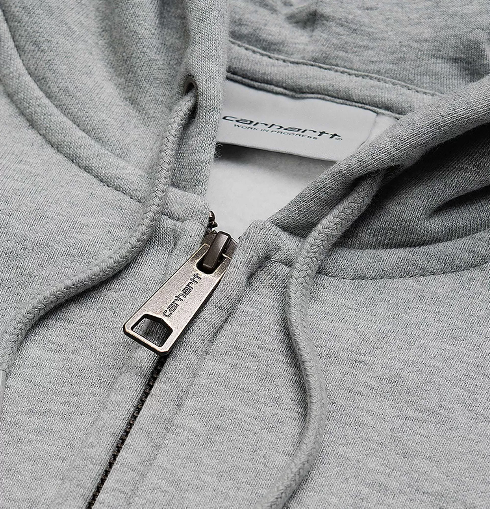 Chaqueta con Capucha Chase CARHARTT WIP - Gris Ceniza Humo | Abrigo Deportivo en Tejido Polar y Algodón para Máxima Calidez