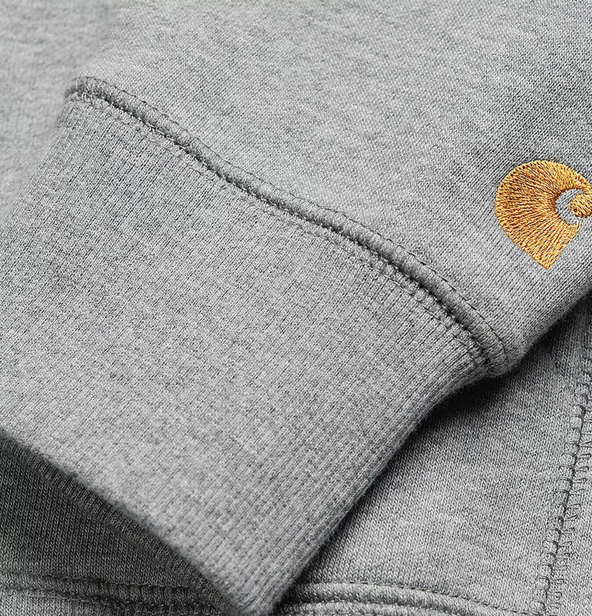 Chaqueta con Capucha Chase CARHARTT WIP - Gris Ceniza Humo | Abrigo Deportivo en Tejido Polar y Algodón para Máxima Calidez