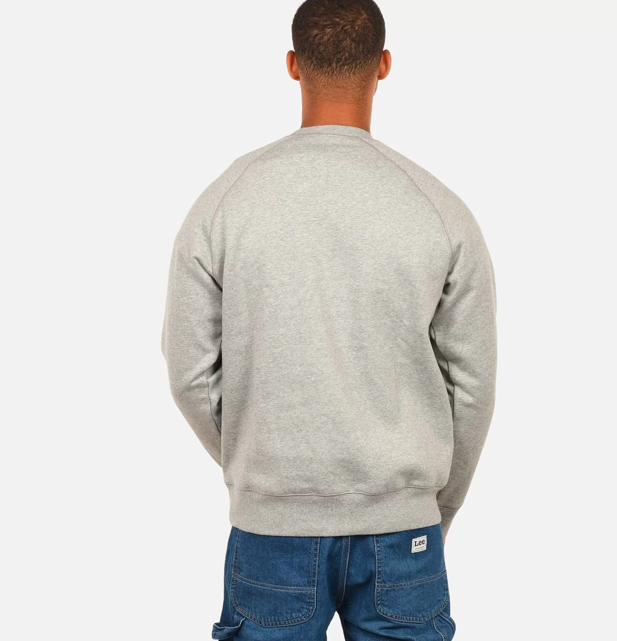 Sudadera con Capucha CARHARTT WIP Chase - Gris Mezclado Oro Viejo en Felpa Premium para Hombre, Tejido Cálido y Duradero