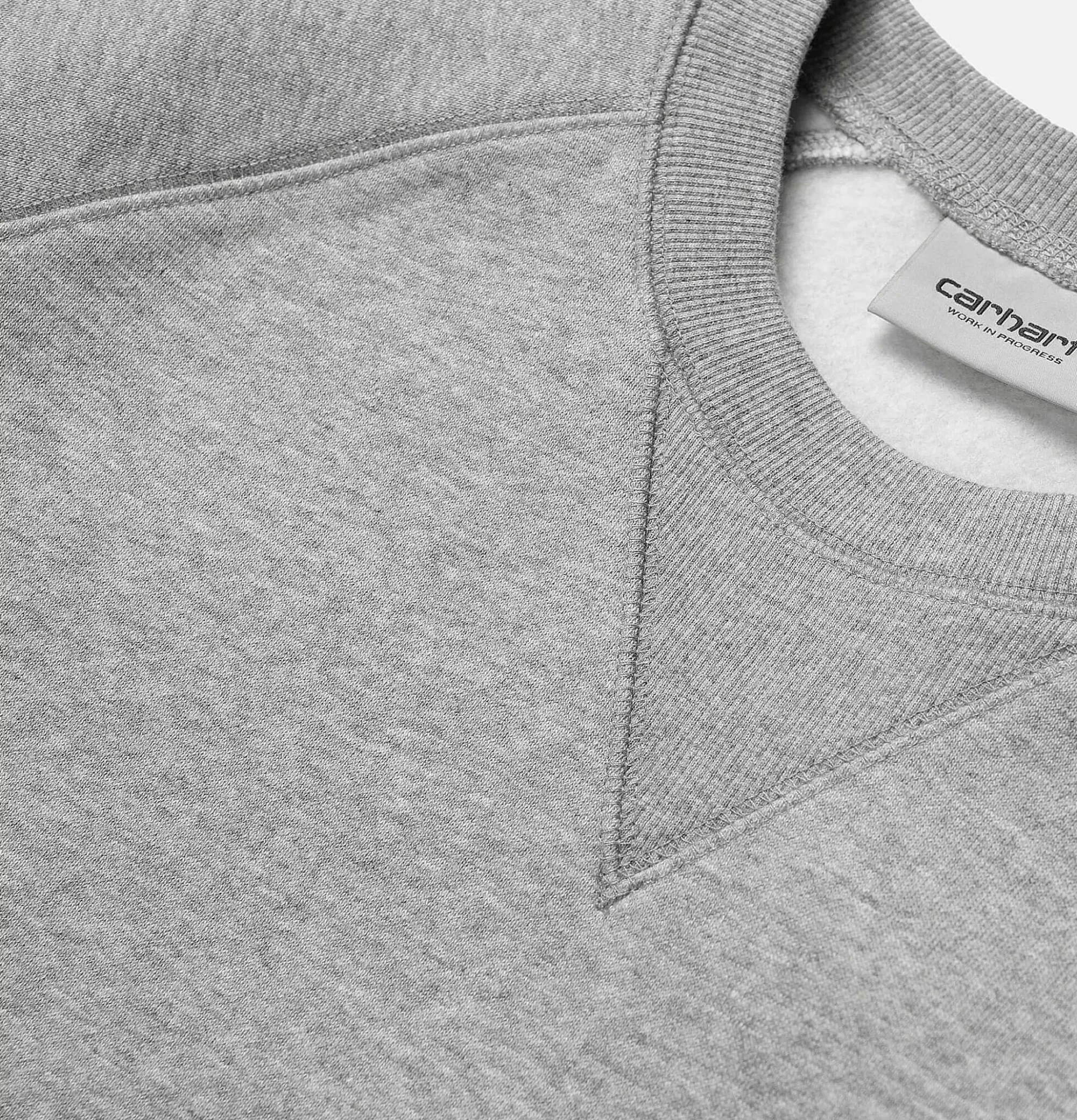 Sudadera con Capucha CARHARTT WIP Chase - Gris Mezclado Oro Viejo en Felpa Premium para Hombre, Tejido Cálido y Duradero