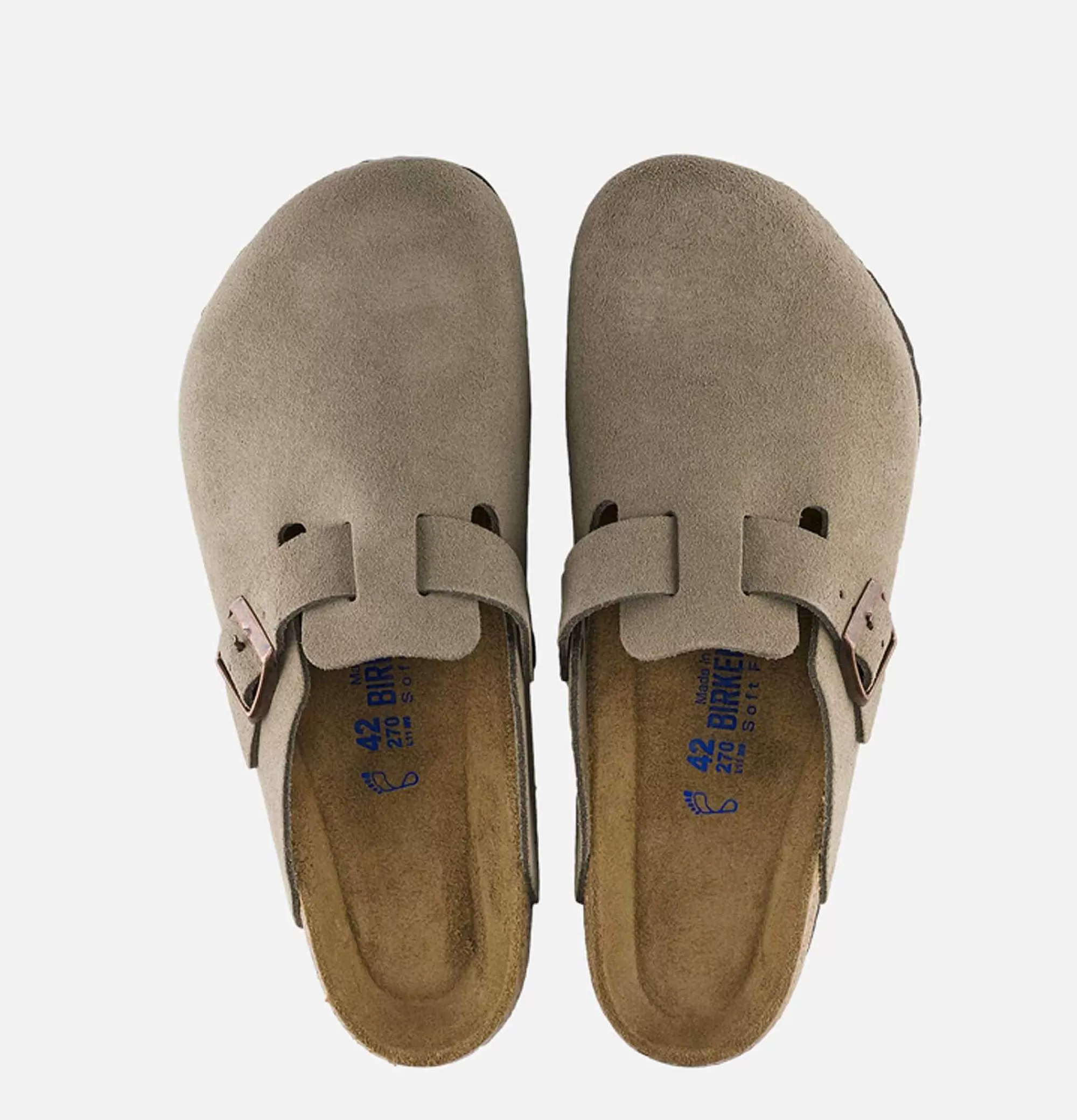 BIRKENSTOCK Sandalias Boston Estrechas para Hombre - Color Taupe ¡Estilo y Comodidad!