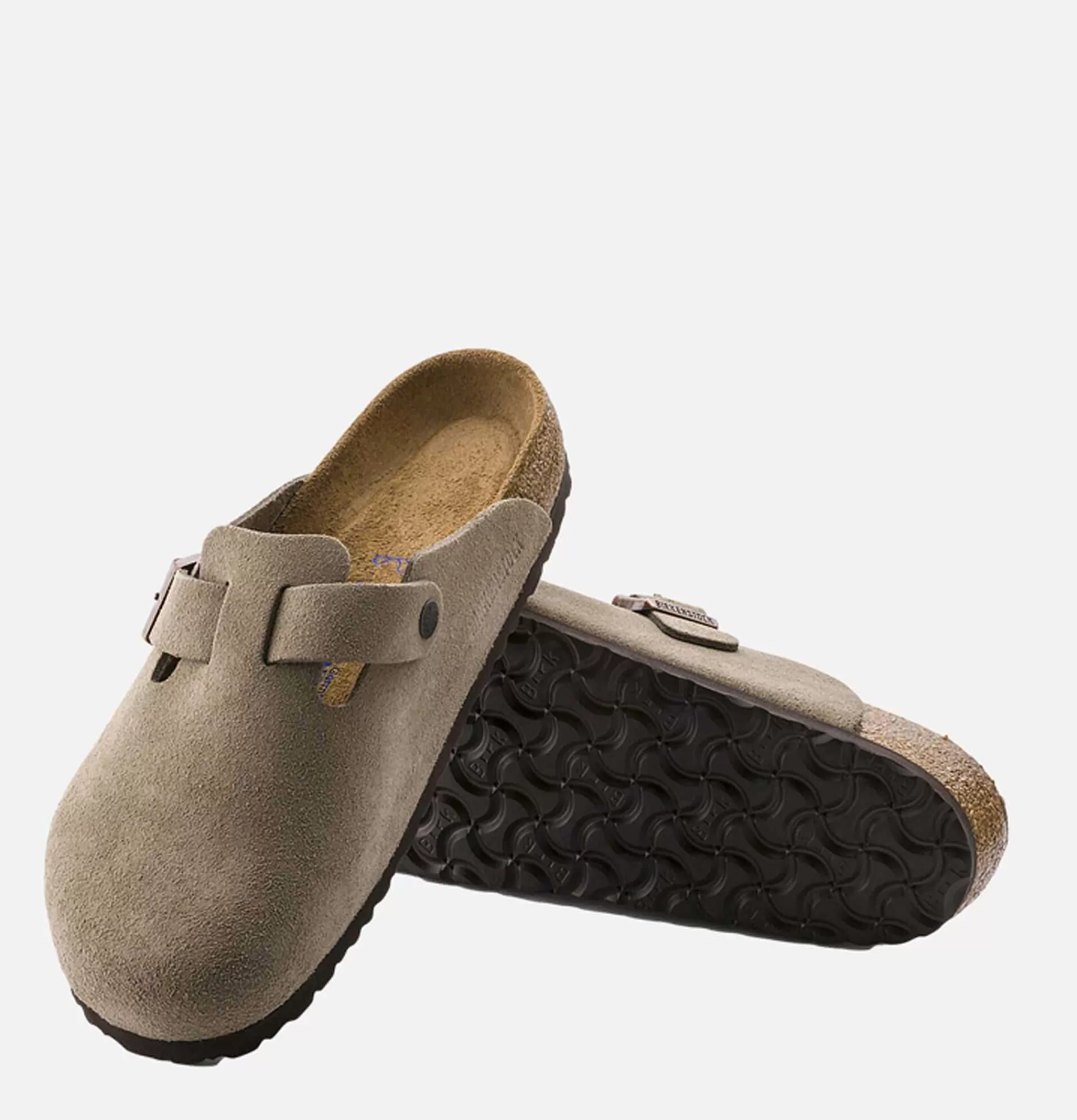 BIRKENSTOCK Sandalias Boston Estrechas para Hombre - Color Taupe ¡Estilo y Comodidad!