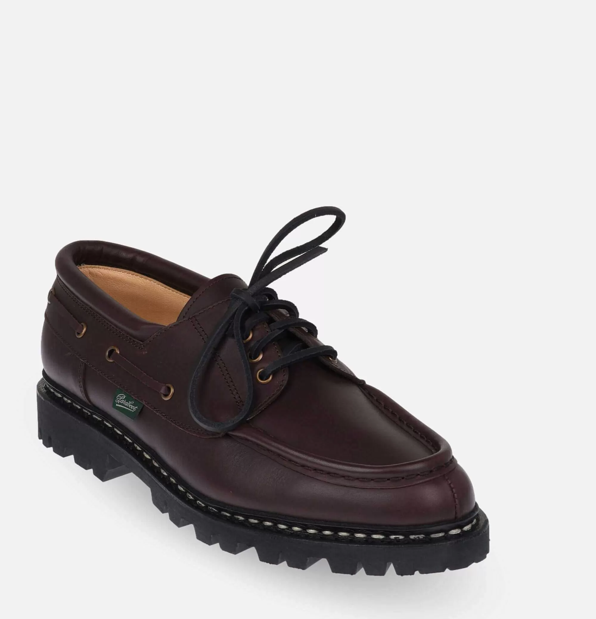 PARABOOT Chimey Ébano - Zapatos Casuales para Hombre en Cuero de Alta Calidad, Estilo Urbano con Diseño Francés Clásico