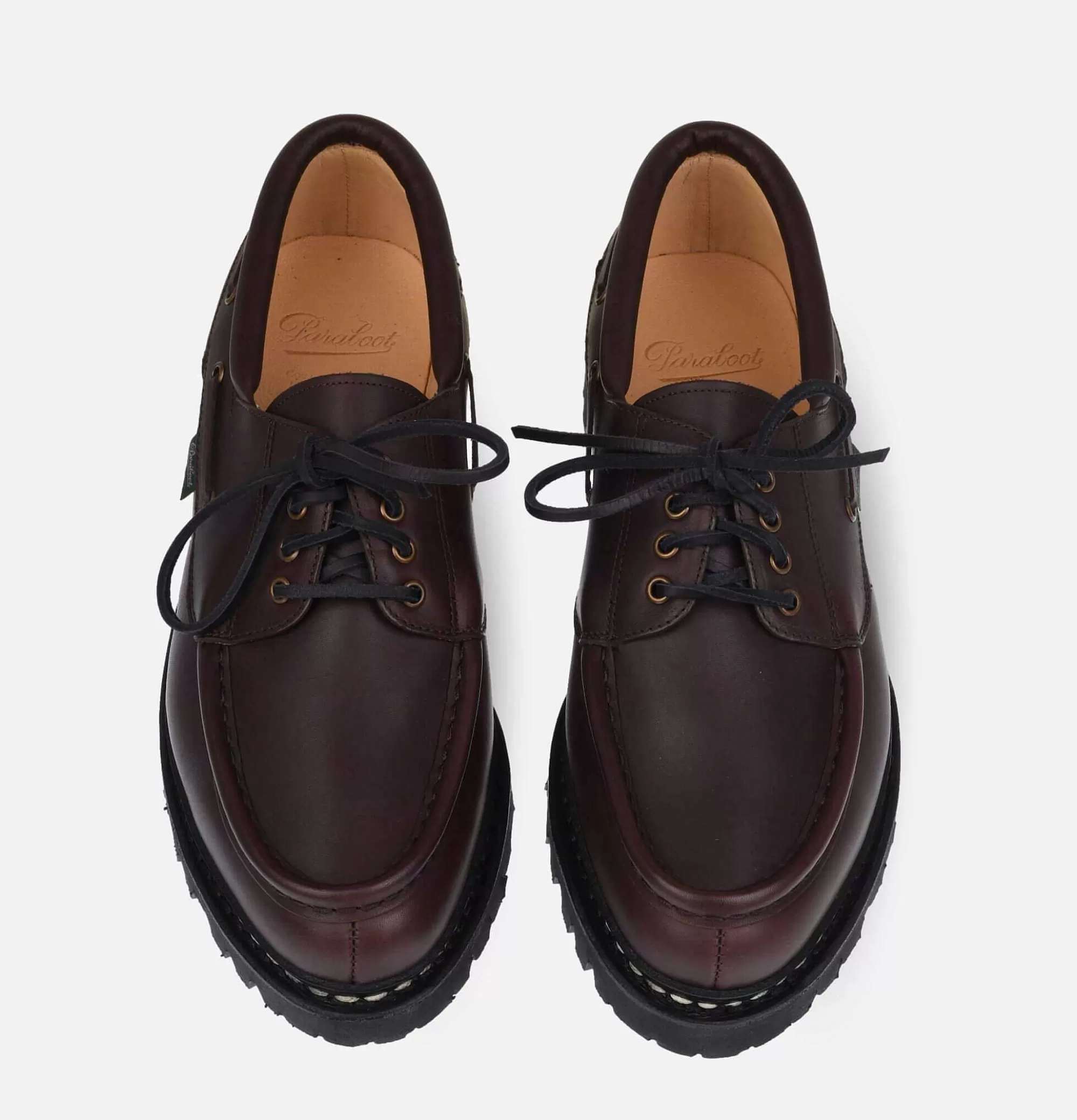PARABOOT Chimey Ébano - Zapatos Casuales para Hombre en Cuero de Alta Calidad, Estilo Urbano con Diseño Francés Clásico