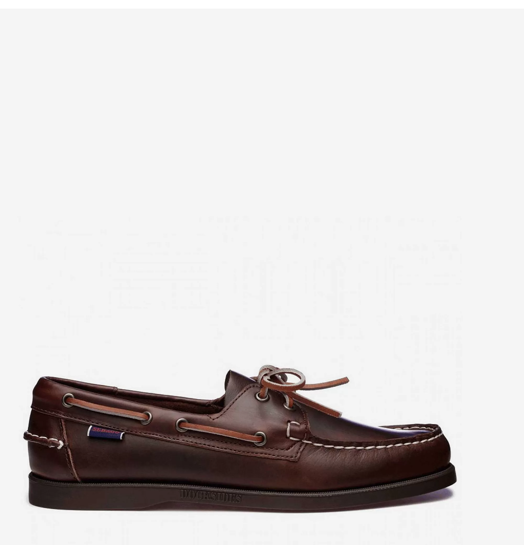 SEBAGO Zapatos Náuticos para Hombre - Clásicos en Cuero Marrón con Suela Antideslizante