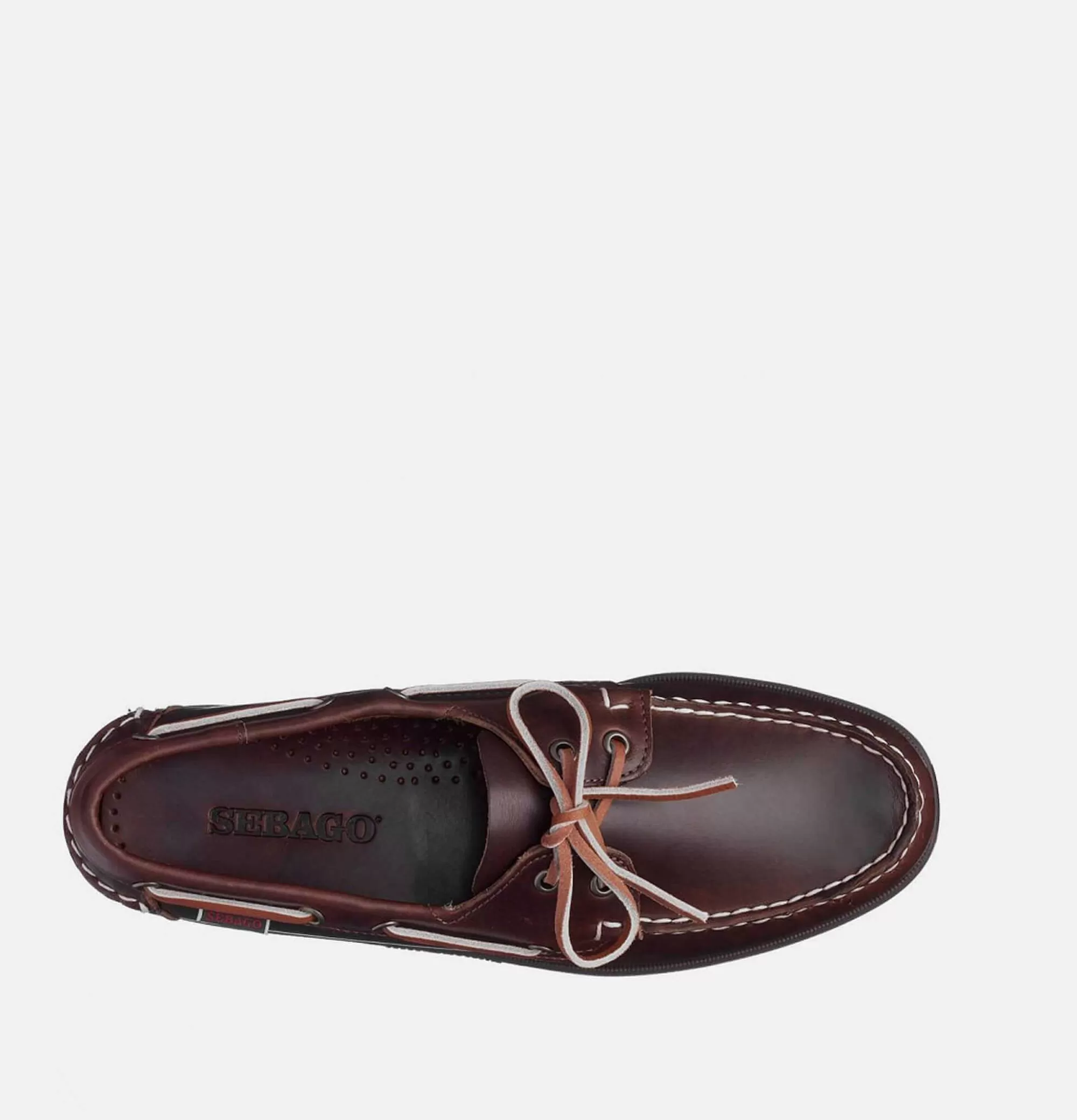 SEBAGO Zapatos Náuticos para Hombre - Clásicos en Cuero Marrón con Suela Antideslizante