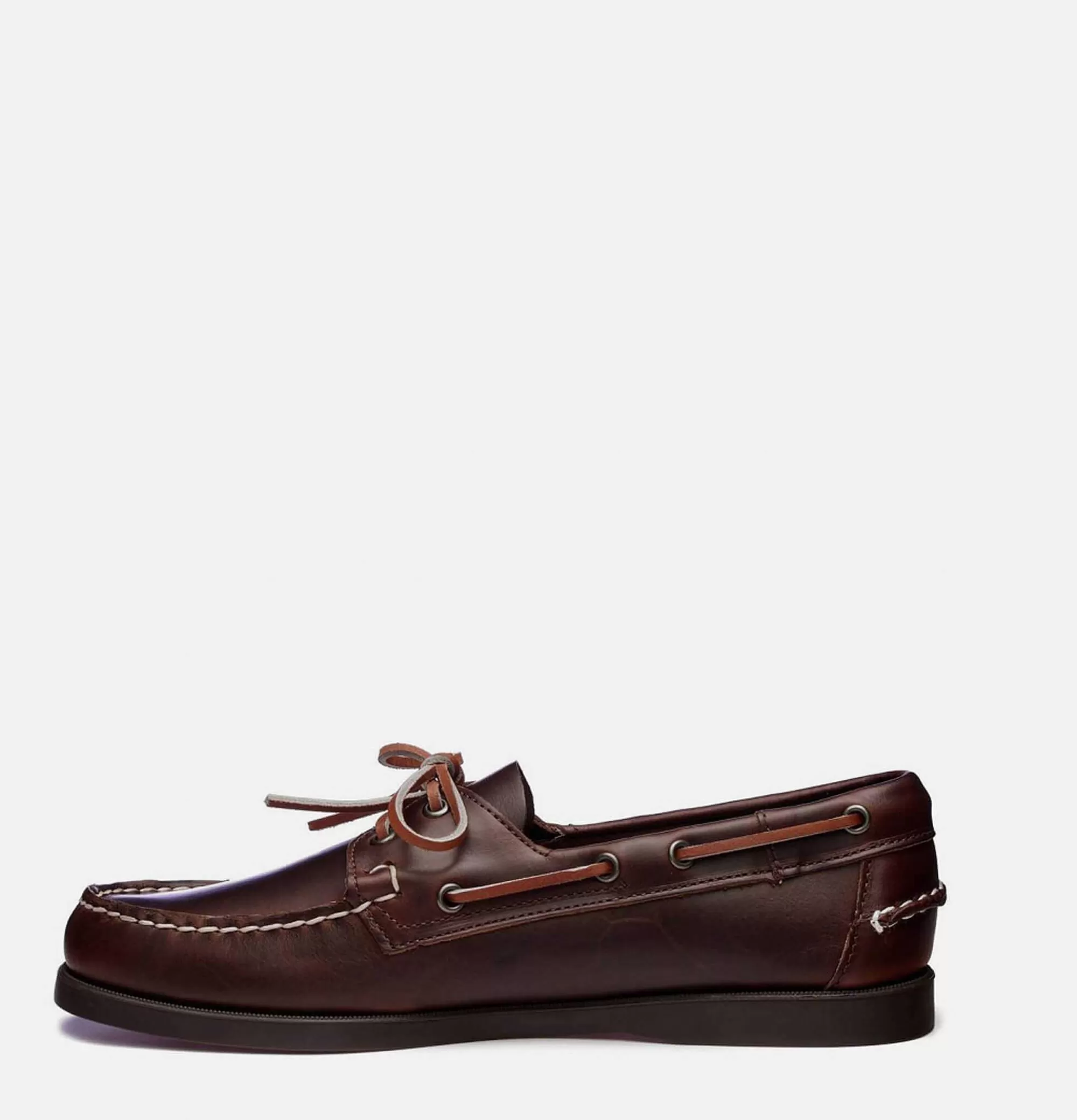 SEBAGO Zapatos Náuticos para Hombre - Clásicos en Cuero Marrón con Suela Antideslizante
