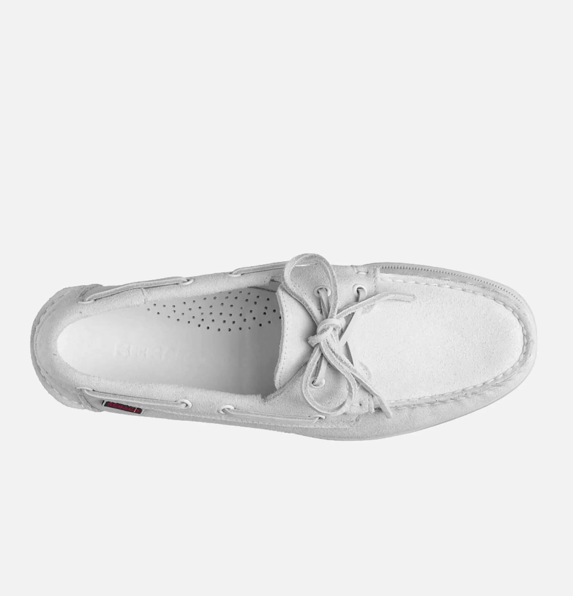 Zapatos Náuticos SEBAGO Docksides en Piel de Ante Blanco - Calzado Casual para Caballeros