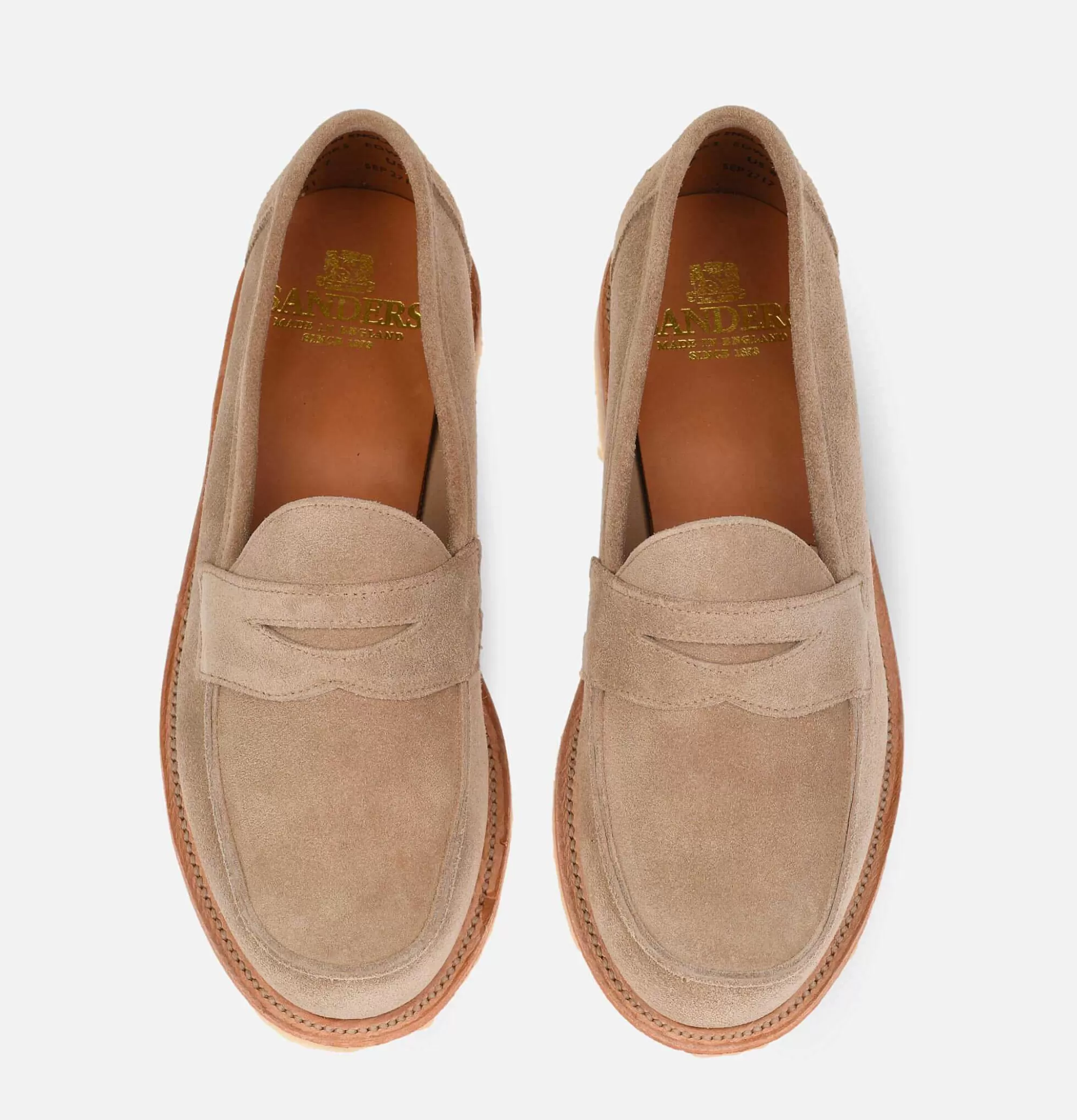 SANDERS Zapatos Edwin Loafer Clásico - Estilo Urbano en Color Avellana para Caballero, Diseño Premium con Suela Antideslizante